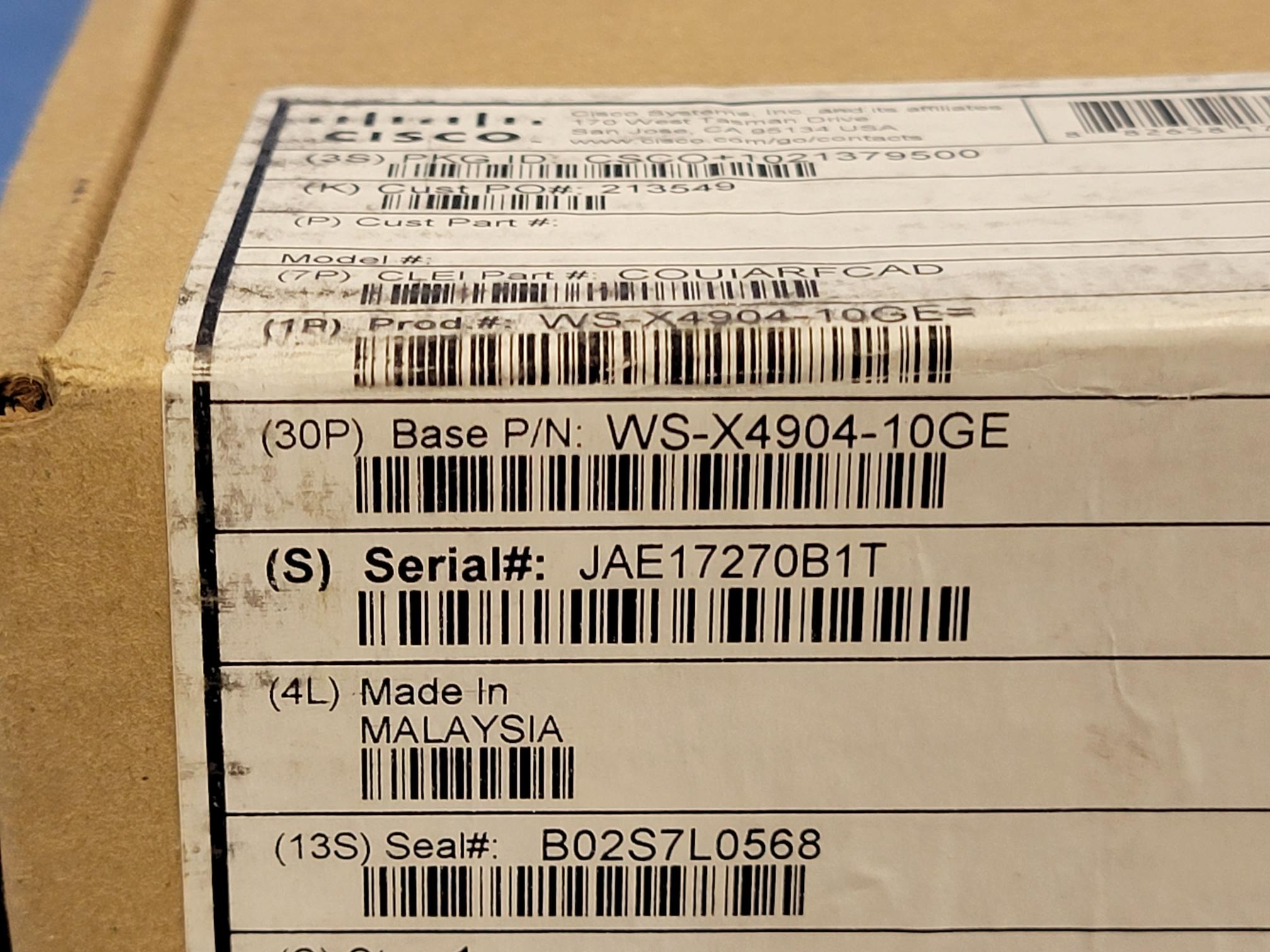 NOB Cisco 4-Port Wire Speed 10G Ethernet X2 Expansion Module WS-X4904-10GE
