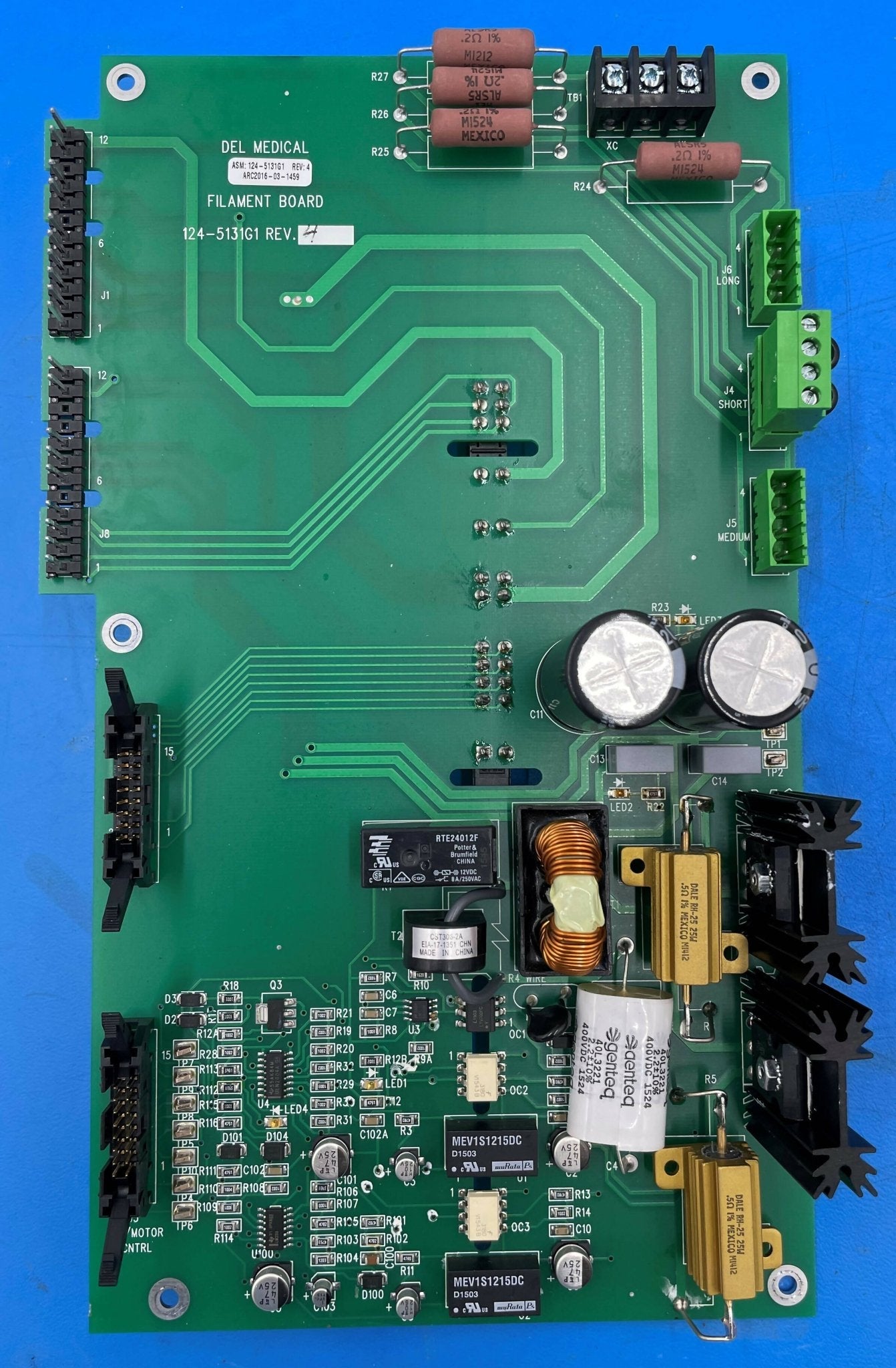 Filament Control Board (124-5135G1 Rev 4 Del Medical