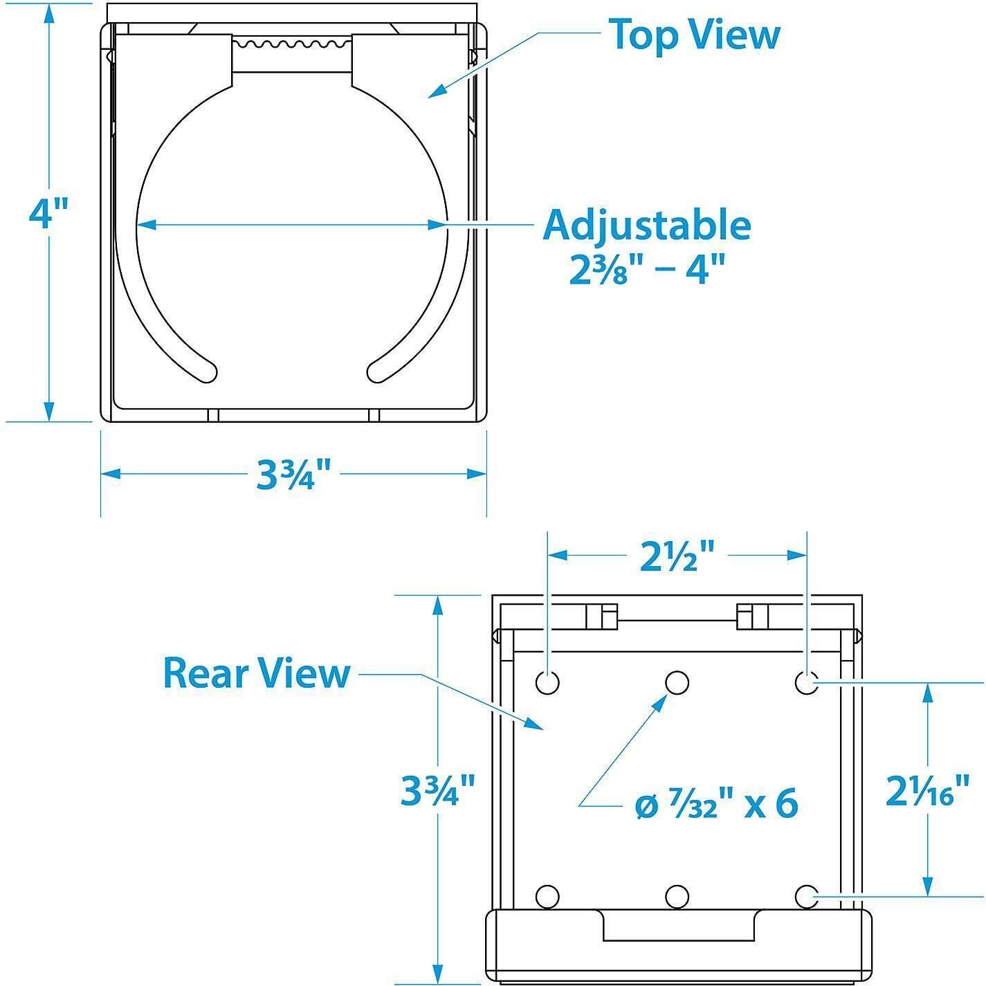 Seachoice Folding and Adjustable Drink Holder