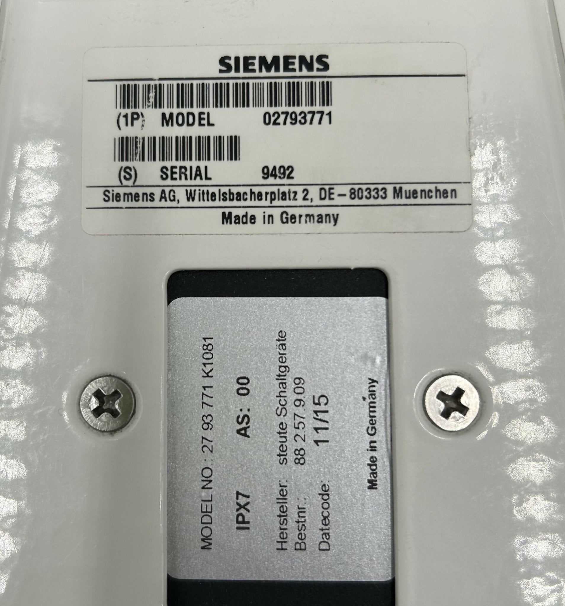 FOOTSWITCH (02793771/2793771 SIEMENS