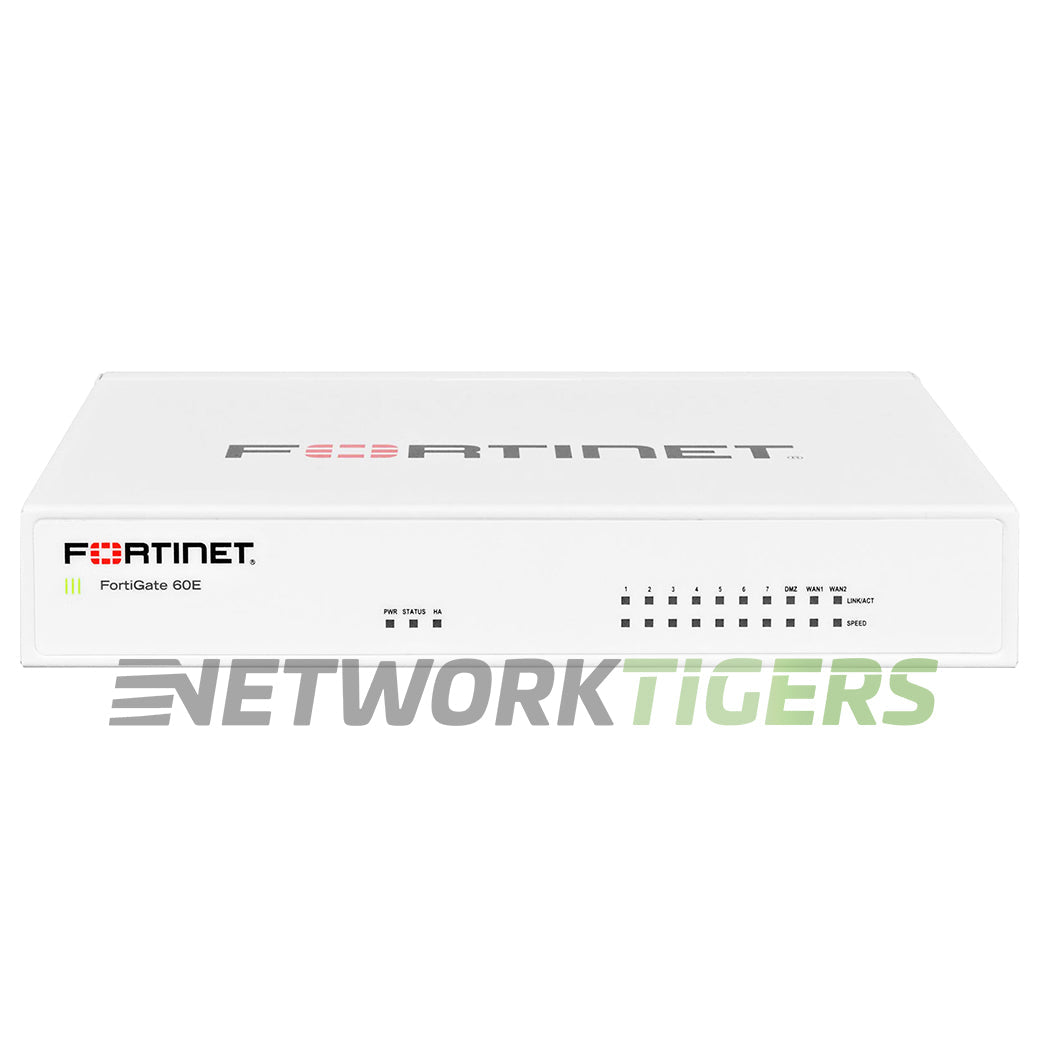 Fortinet FG-60E FortiGate 60E Series 3 Gbps 10-Port RJ45 Network Firewall