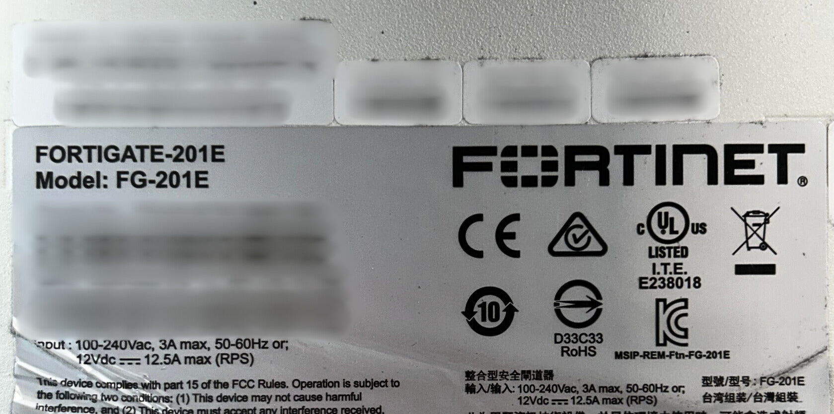 Fortinet FG-201E 14 Port GbE 4 Port SFP Security Firewall