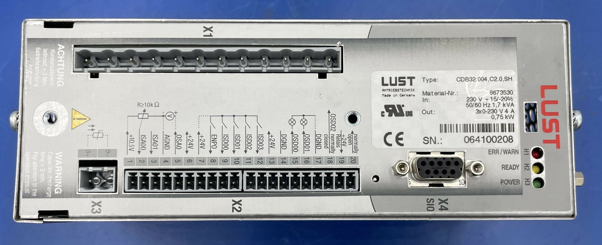 FREQUENCY INVERTER CDB32.004 1.7K VA (8673530/08673530 SIEMENS/LUST