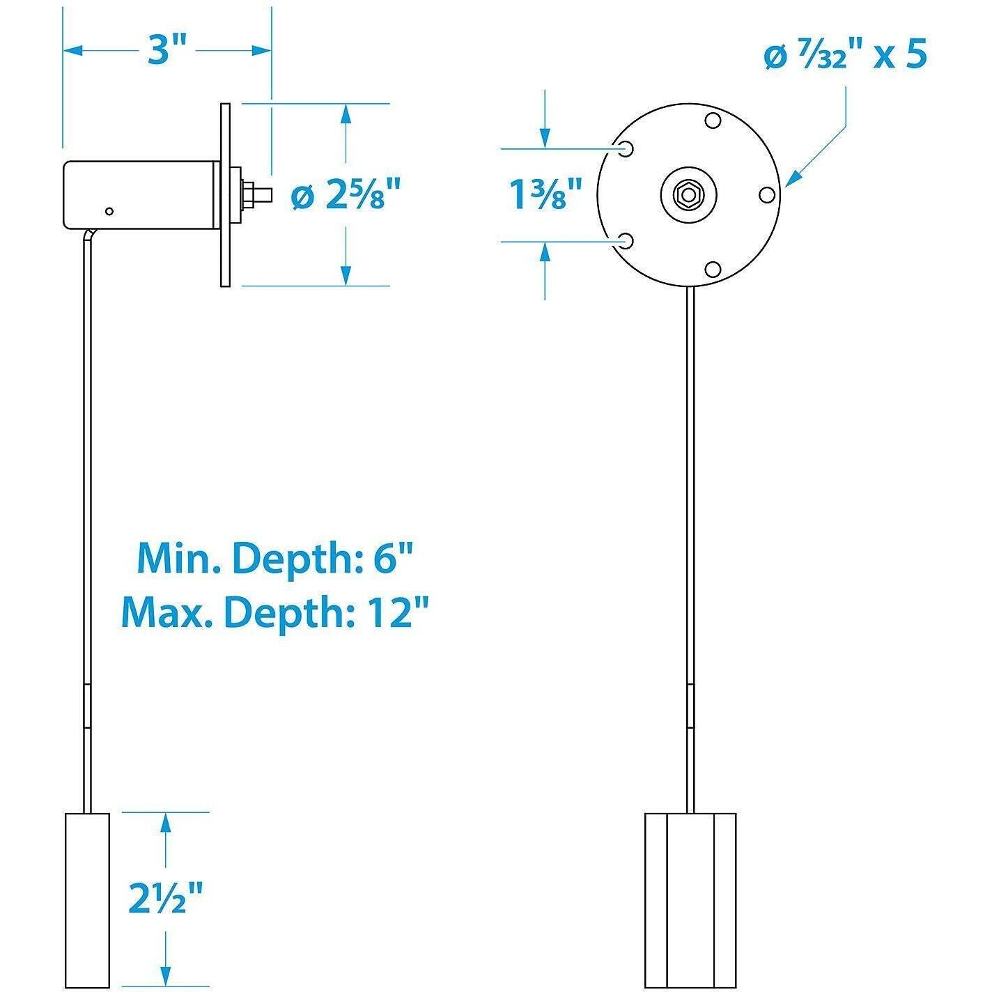 Seachoice Fuel Electric Sending Unit Boat Kit