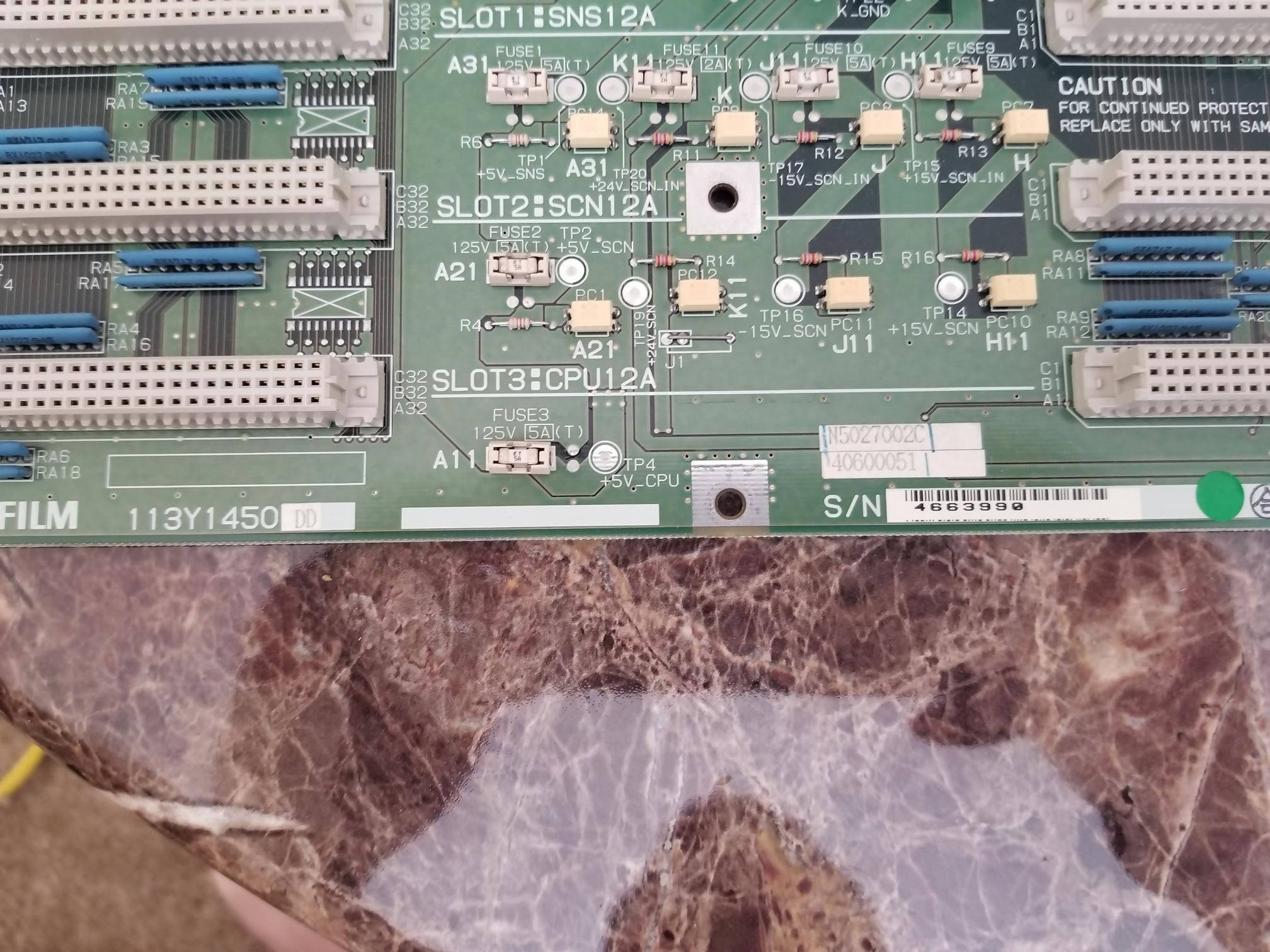 Fuji XG-1 CR Motherboard (MTH12A board, Part # 113Y1450 DD