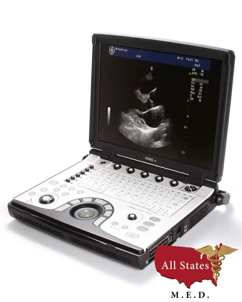 GE Logiq e R7 Portable Ultrasound Machine With Linear And Convex Probe