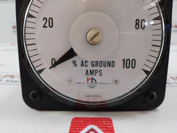 General Electric DB40 DC Ammeter, 1mA, 0-100% AC Ground Amps