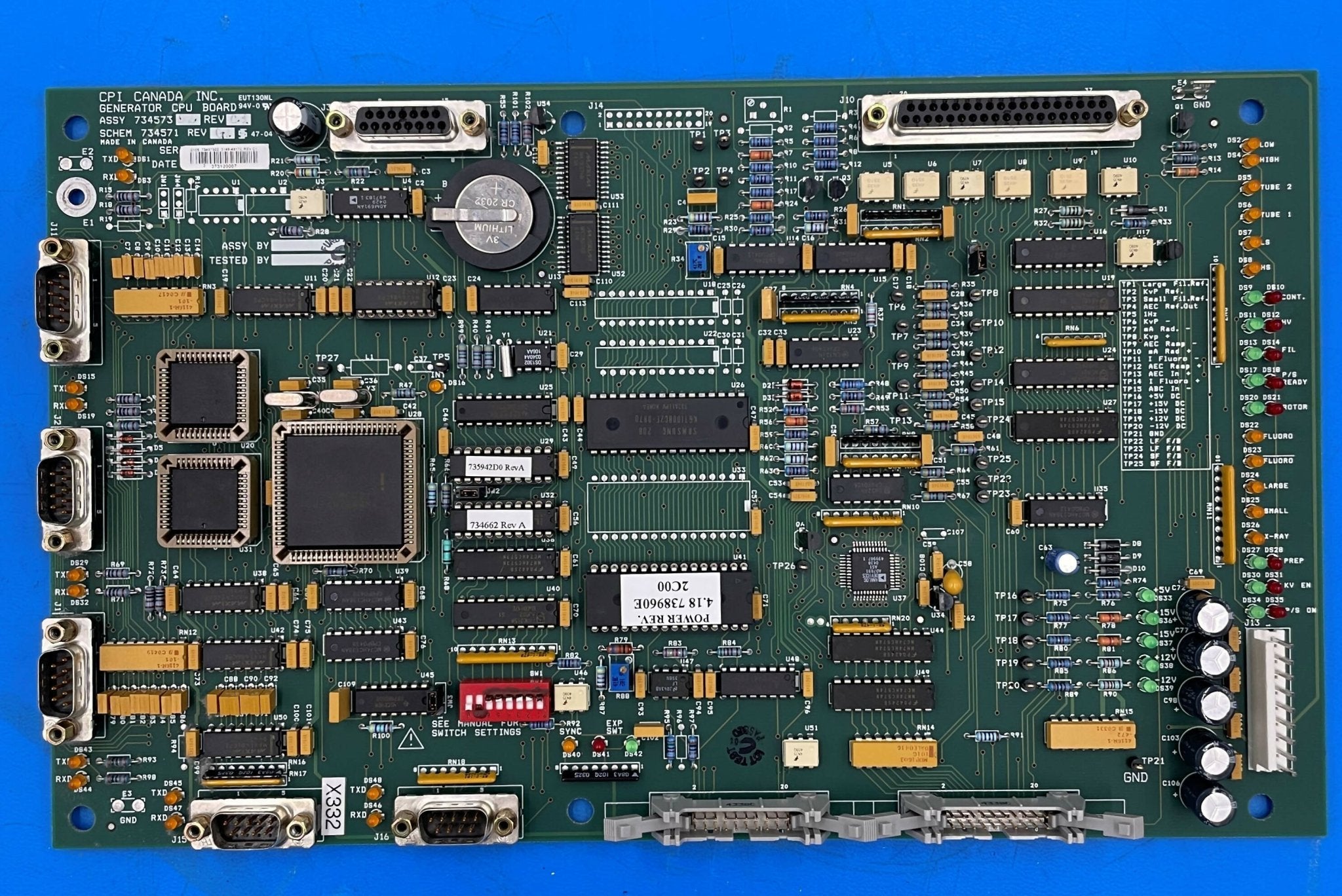 Generator CPU Board (734573-02 Rev C1/D1/73457302/SP90350000 CPI