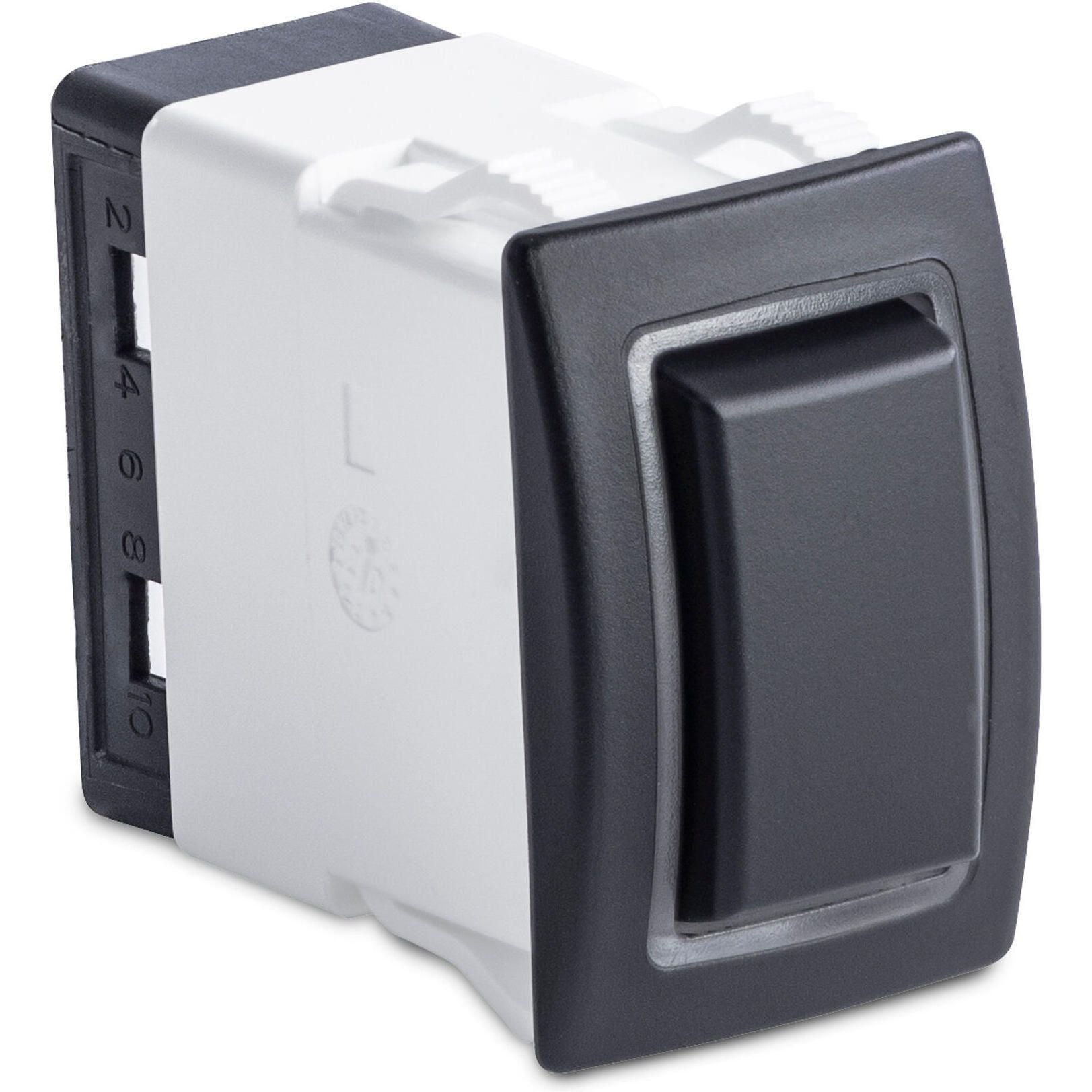 Sierra RK40650G Rocker Switch w/Halo LED Light, ON OFF, DPST, Green