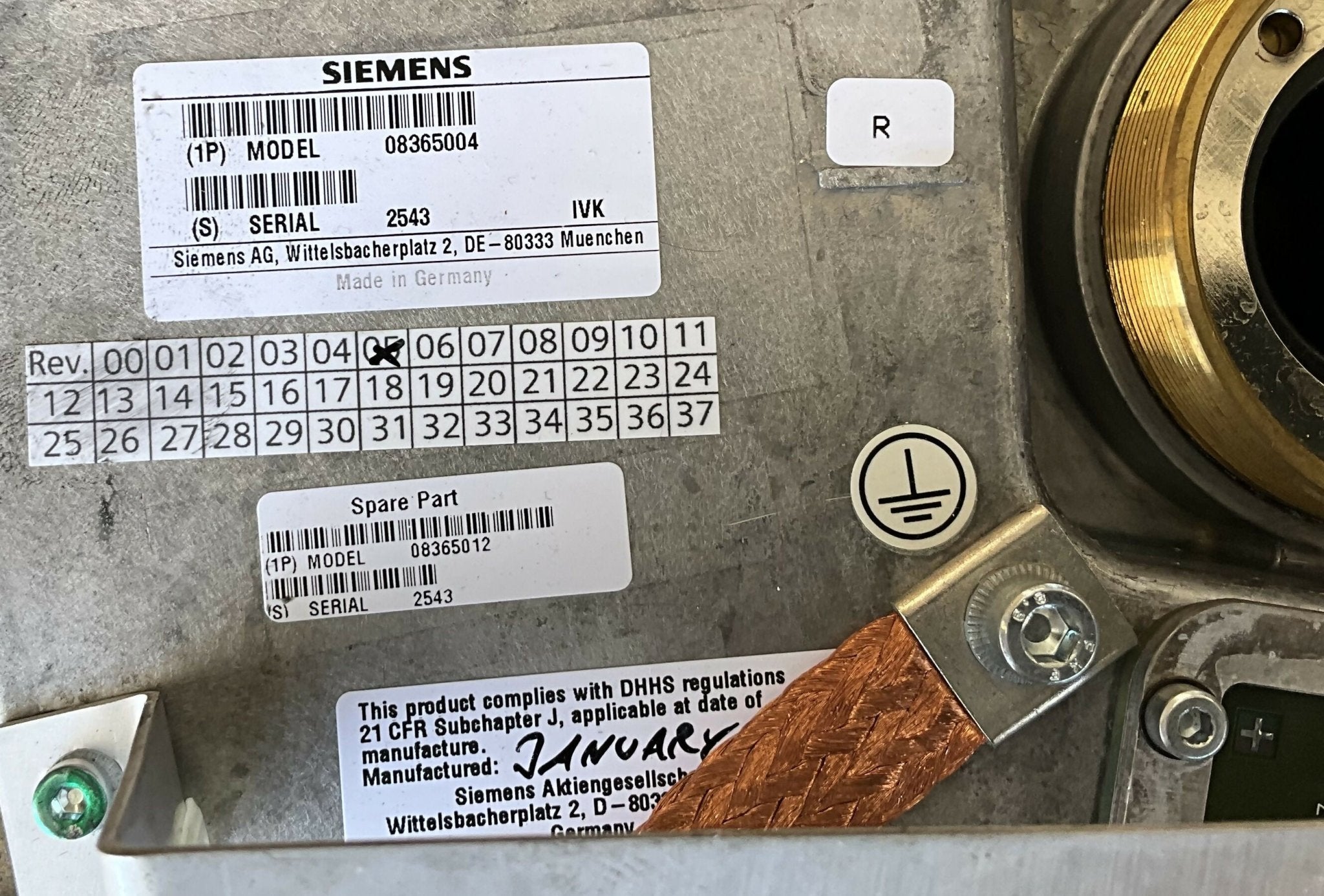 HIGH VOLTAGE TANK P30 (08365004/08365012 SIEMENS