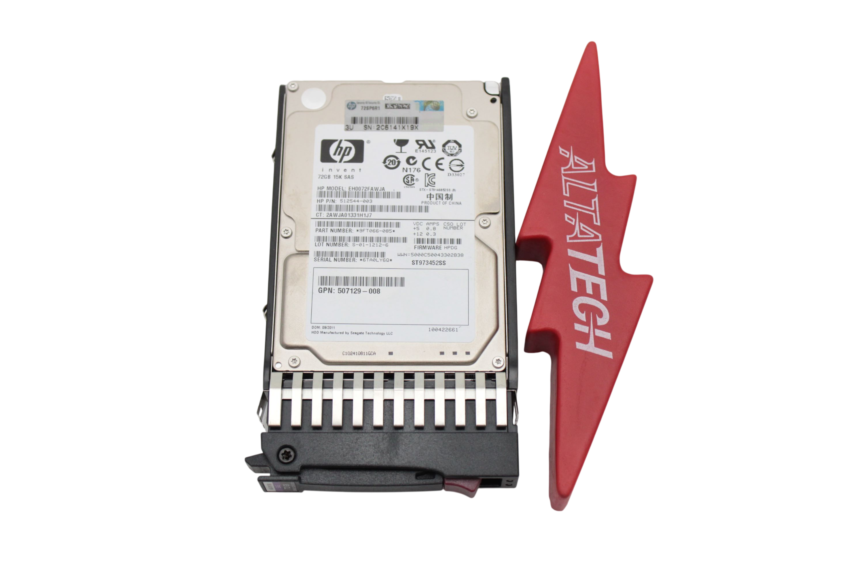 HP 512743-001_x4 72GB 15K SAS 2.5 6G