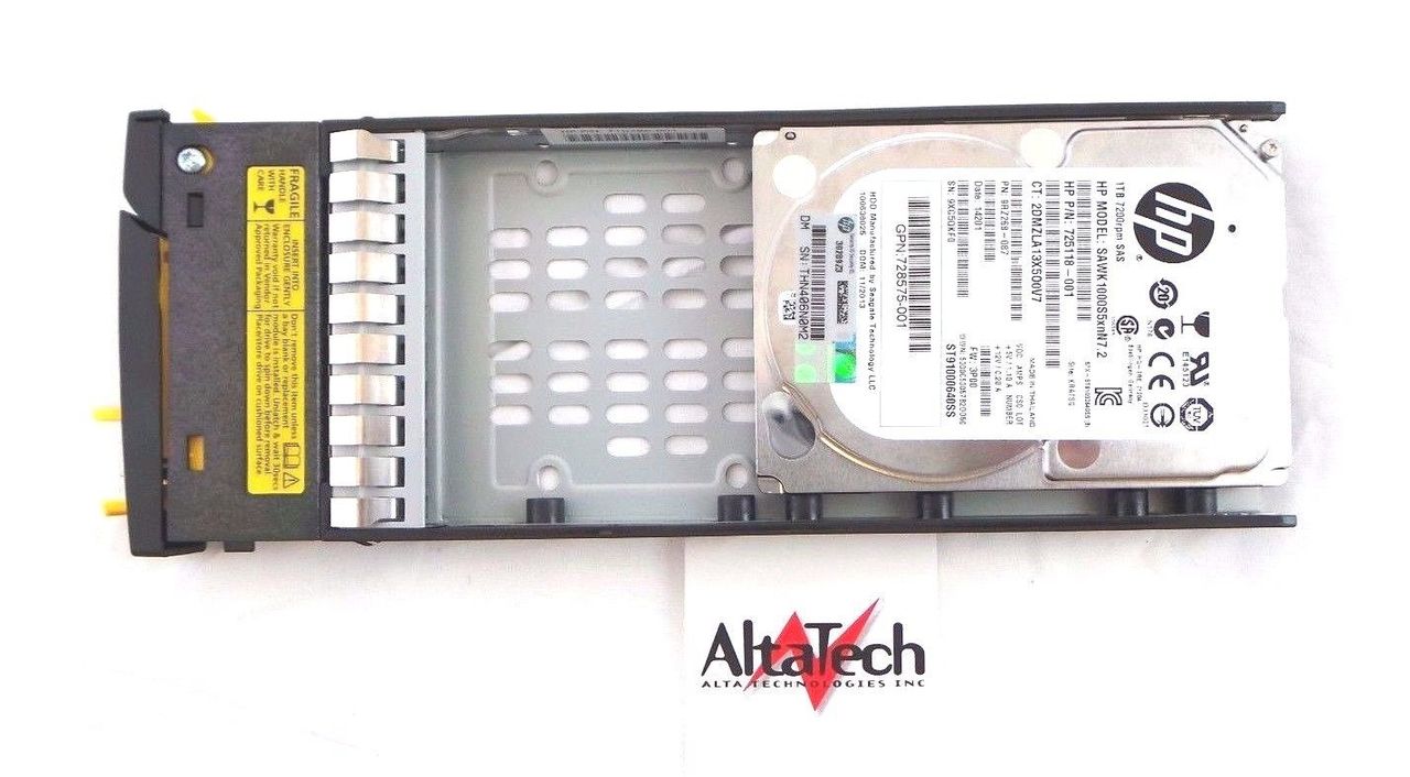 HP 725118-001 1TB 6G 7.2K SFF SAS HDD (M6710)