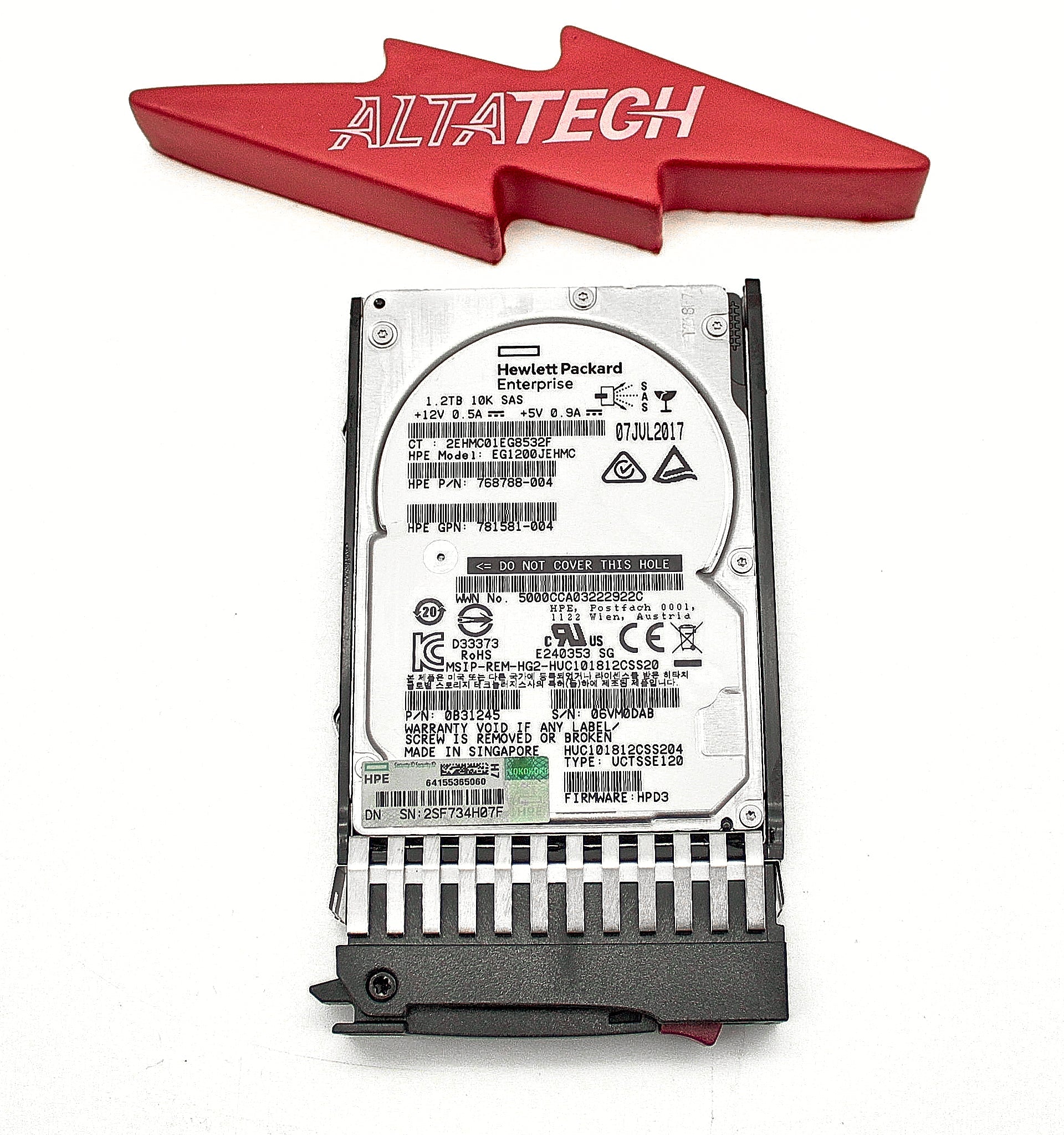 HP 785415-001 1.2TB 12G 10K SFF SAS HDD
