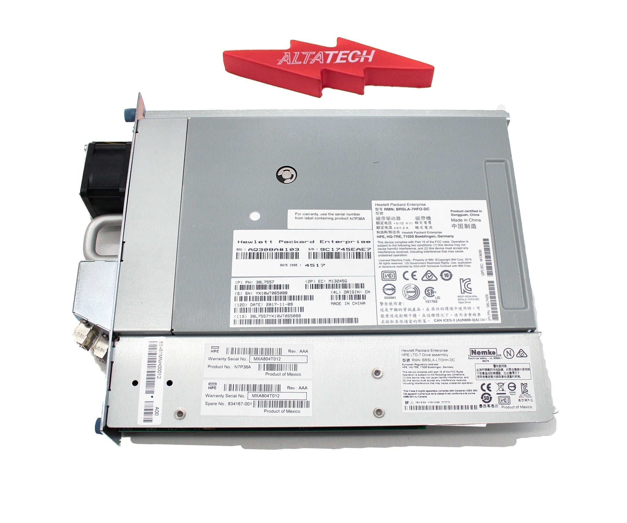 HP 834167-001 MSL LTO-7 ULTRIUM 15000 FC DRIVE