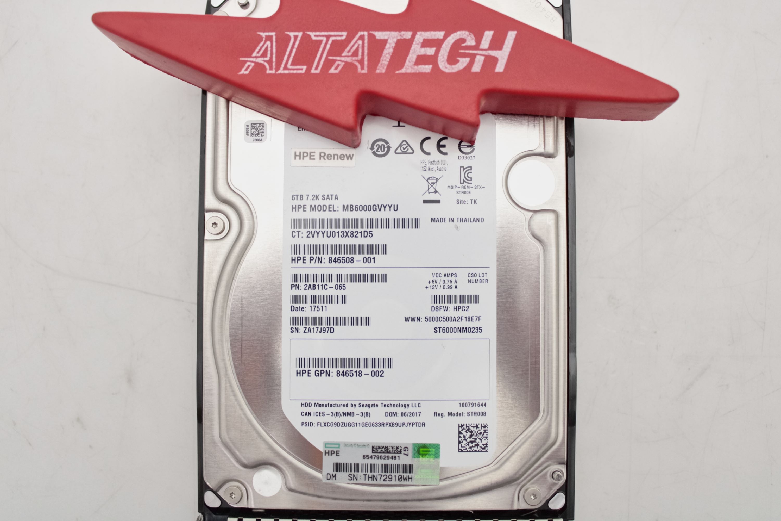 HP 846608-001 6TB 6G SATA 7.2K LFF MDL SC HDD