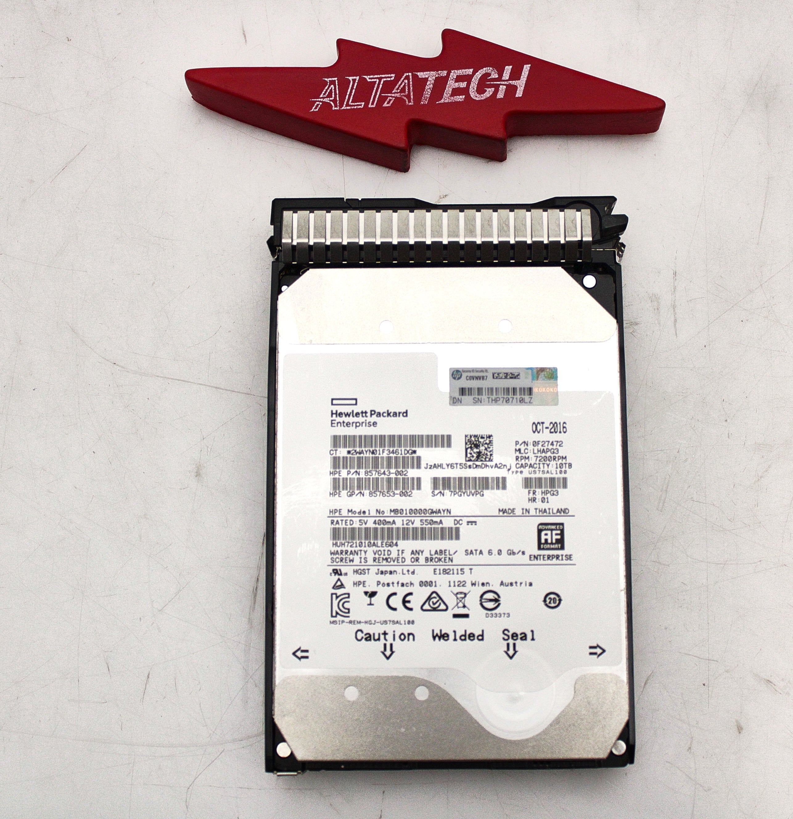 HP 857967-001 10TB 6G 7.2K LFF SATA SC DS HDD