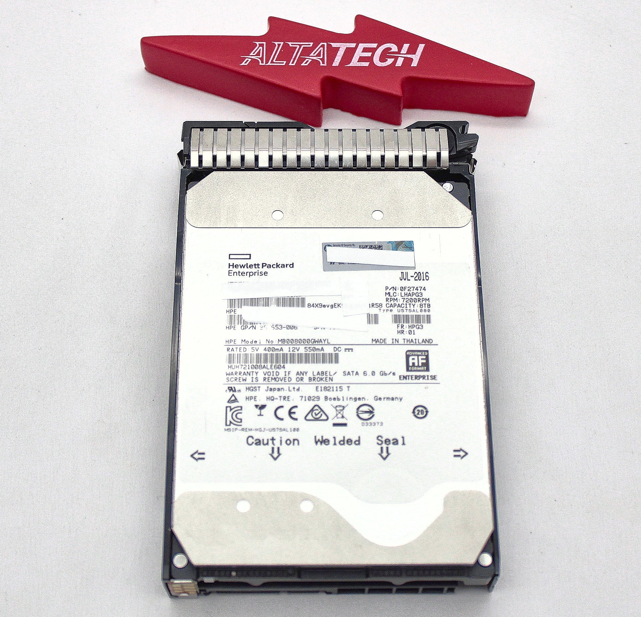 HP 861609-001 8TB 6G SATA 7.2K LFF 512E