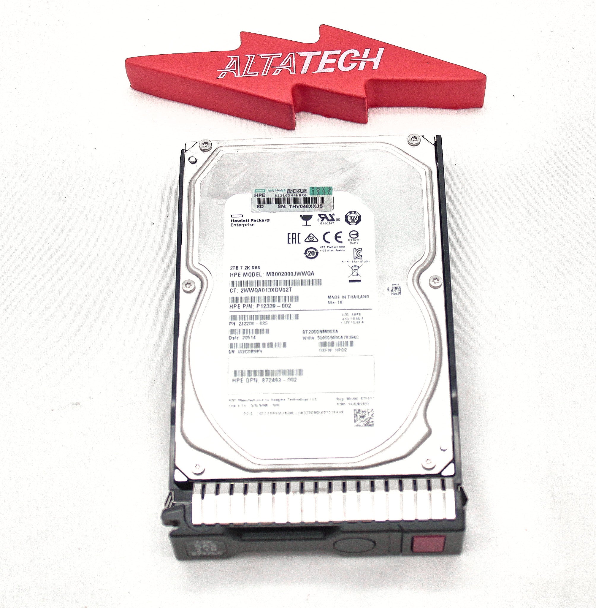 HP 872493-001 2TB SAS 12G MIDLINE 7.2K LFF (3.5IN) SC DS HDD