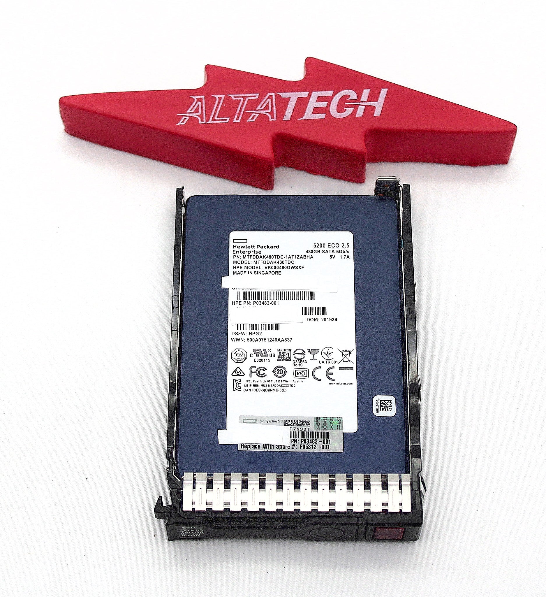 HP P05312-001 480GB 6G 2.5 SFF SATA RI SC SSD