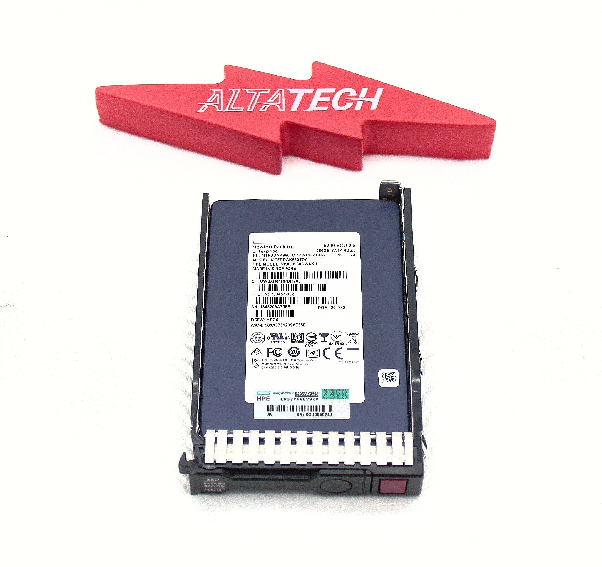 HP P05313-001 960GB 6G SFF SATA RI SC DS PM883 SSD HDD