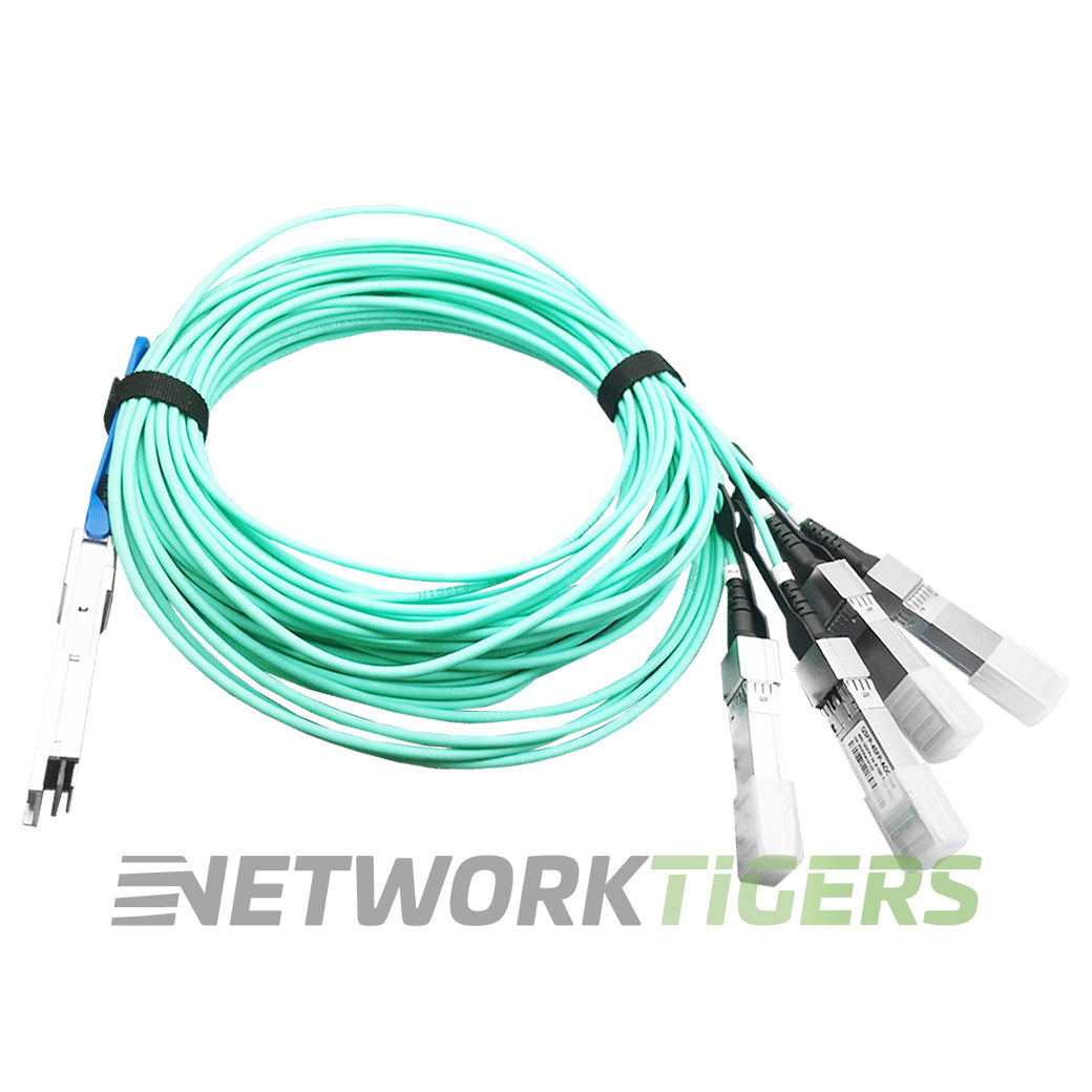 NEW HPE R1N84A 20m 40G QSFP+ to 4x 10G SFP+ Active Optical Breakout Cable