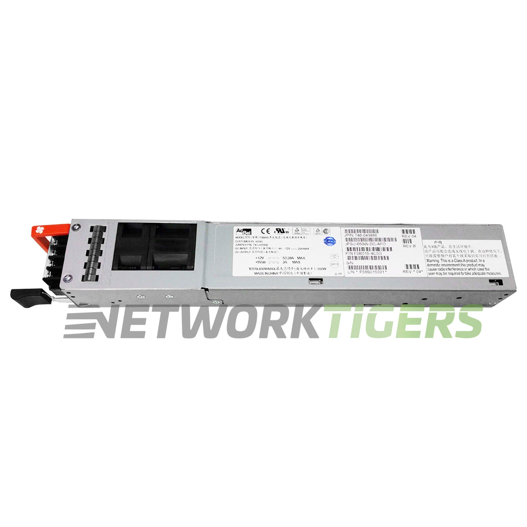 NEW Juniper JPSU-650W-DC-AFO QFX5100 Series 650W DC F-B Airflow Power Supply