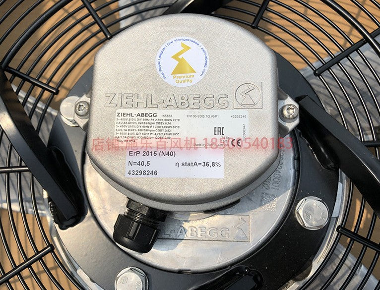 FN100-SDQ.7Q.V5P1 ZIEHL-ABEGG Axial Fan 2.1/1.6 kW 3~400V 5.4/2.8 A