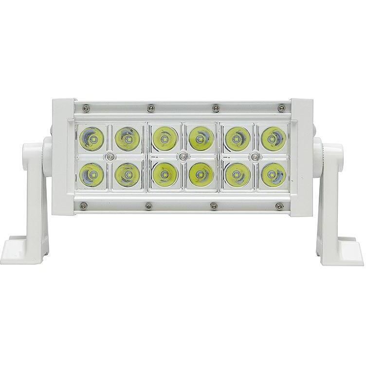Seachoice UCL23CWSCH 51703 LED Spot/Flood Light Bar, White Housing, 12 LEDs, 7.25", 12/24V