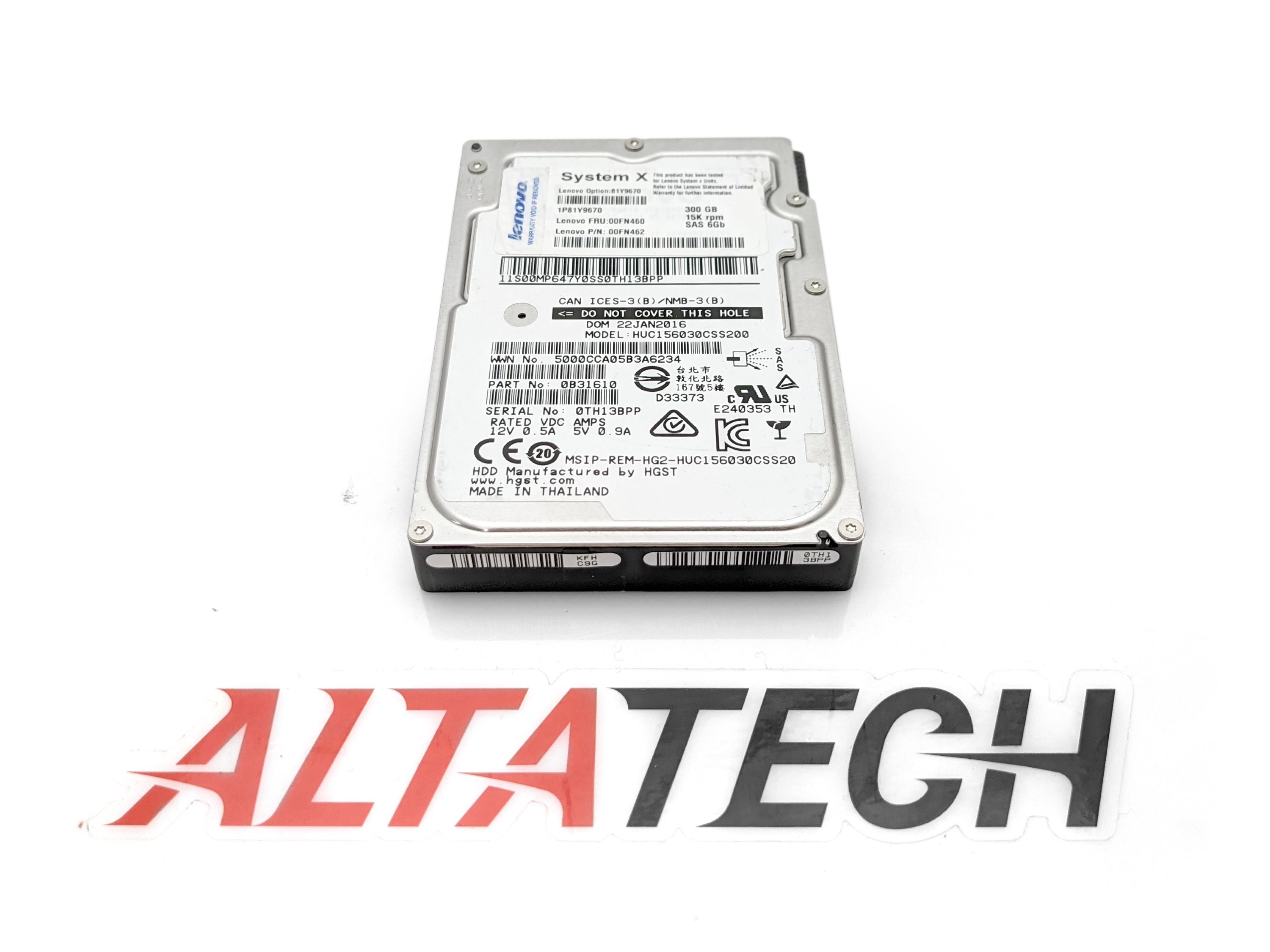 Lenovo 00FN460 300GB 15000rpm SFF 6Gb/s SAS Hard Disk Drive