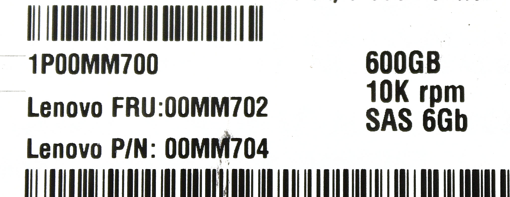 Lenovo 00MM702 600GB 10K 2.5" HDD FOR S2200