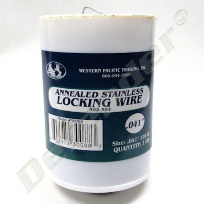 Western Pacific Trading 30088 Stainless Steel Locking Wire .041 1Lb Feeder