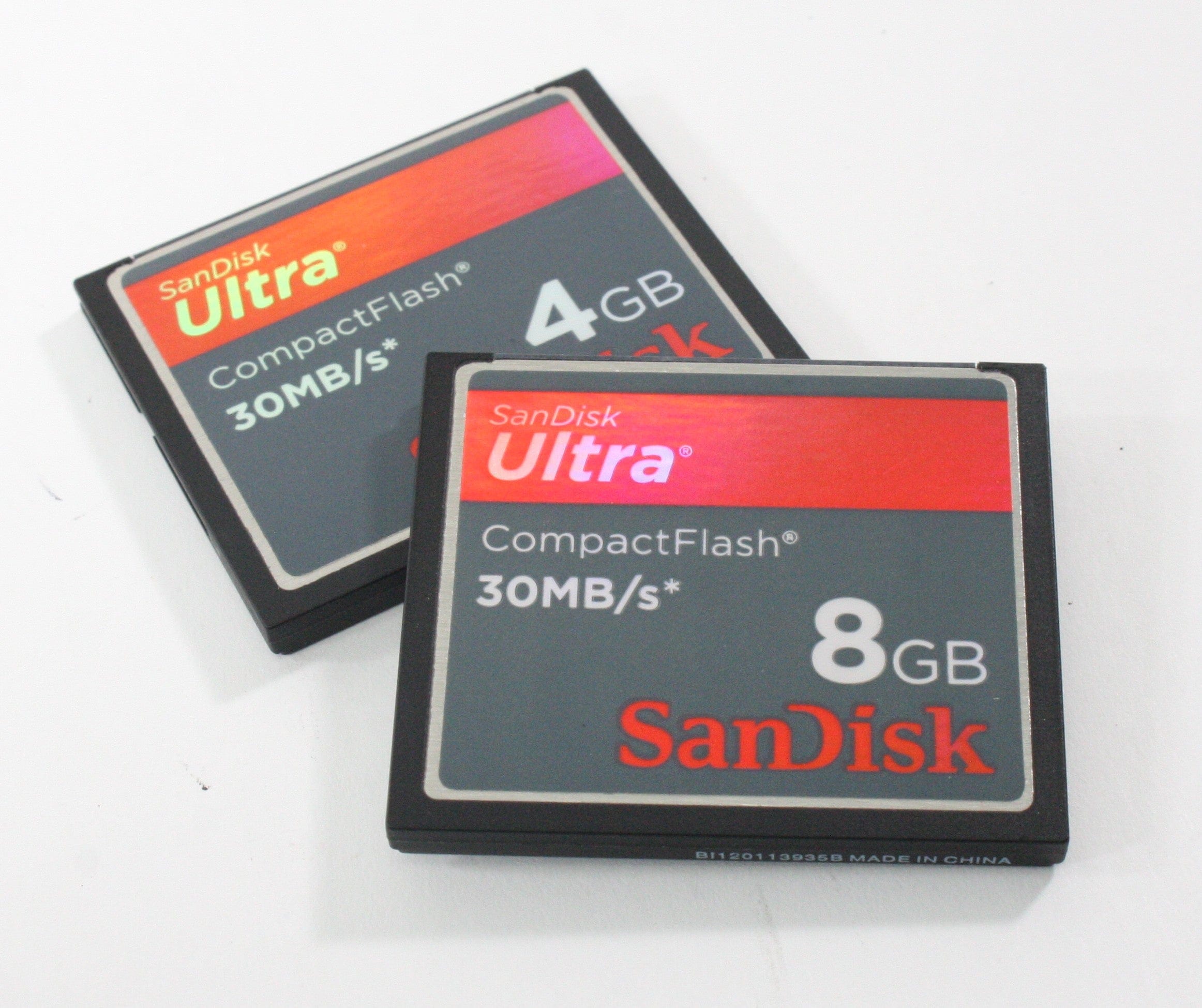 Lot of 10 SanDisk CompactFlash Memory Cards (3 - 8GB/7- 4GB)