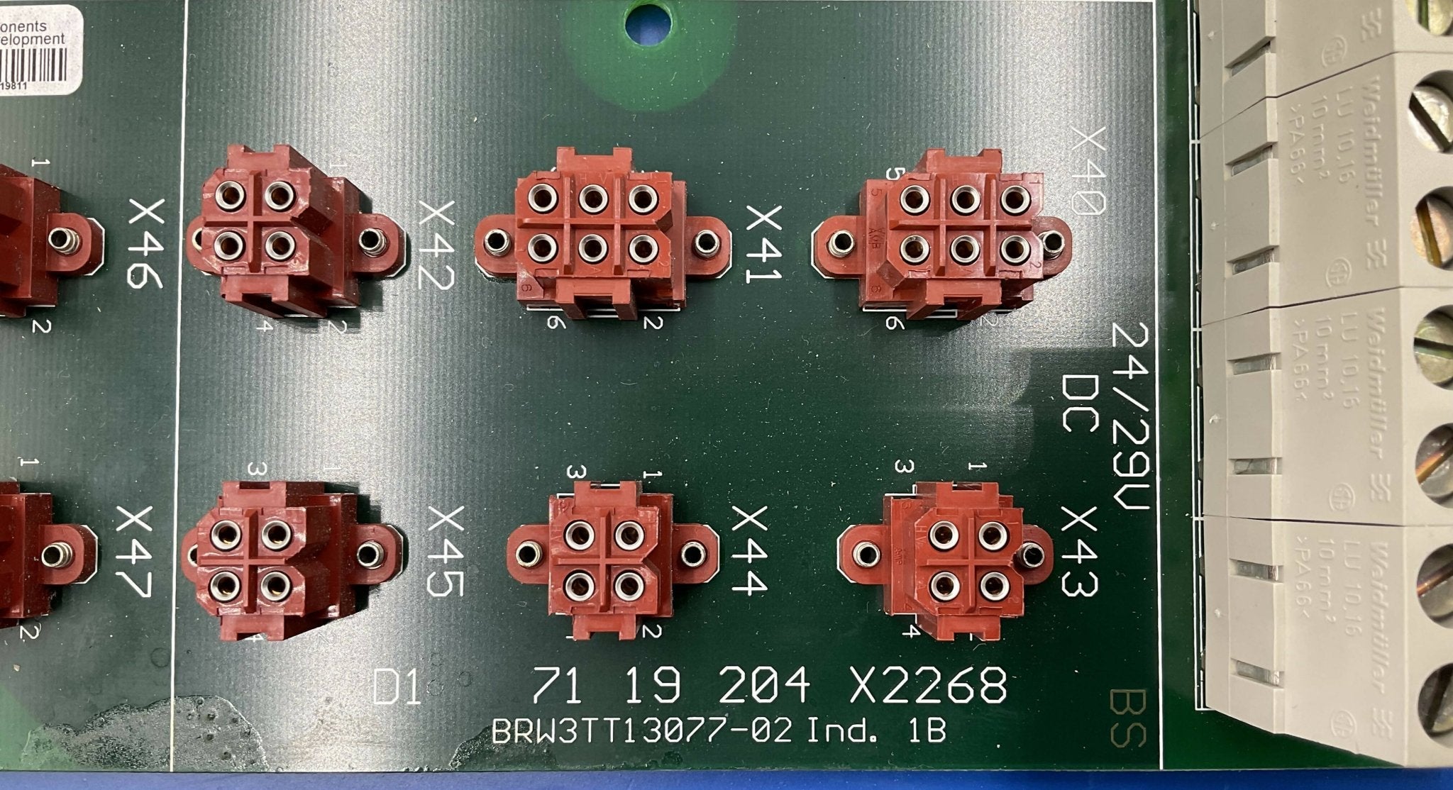 Siemens 7119204 - Main Distributor D1 PCB Power Board Front View | Alo Tech Solutions