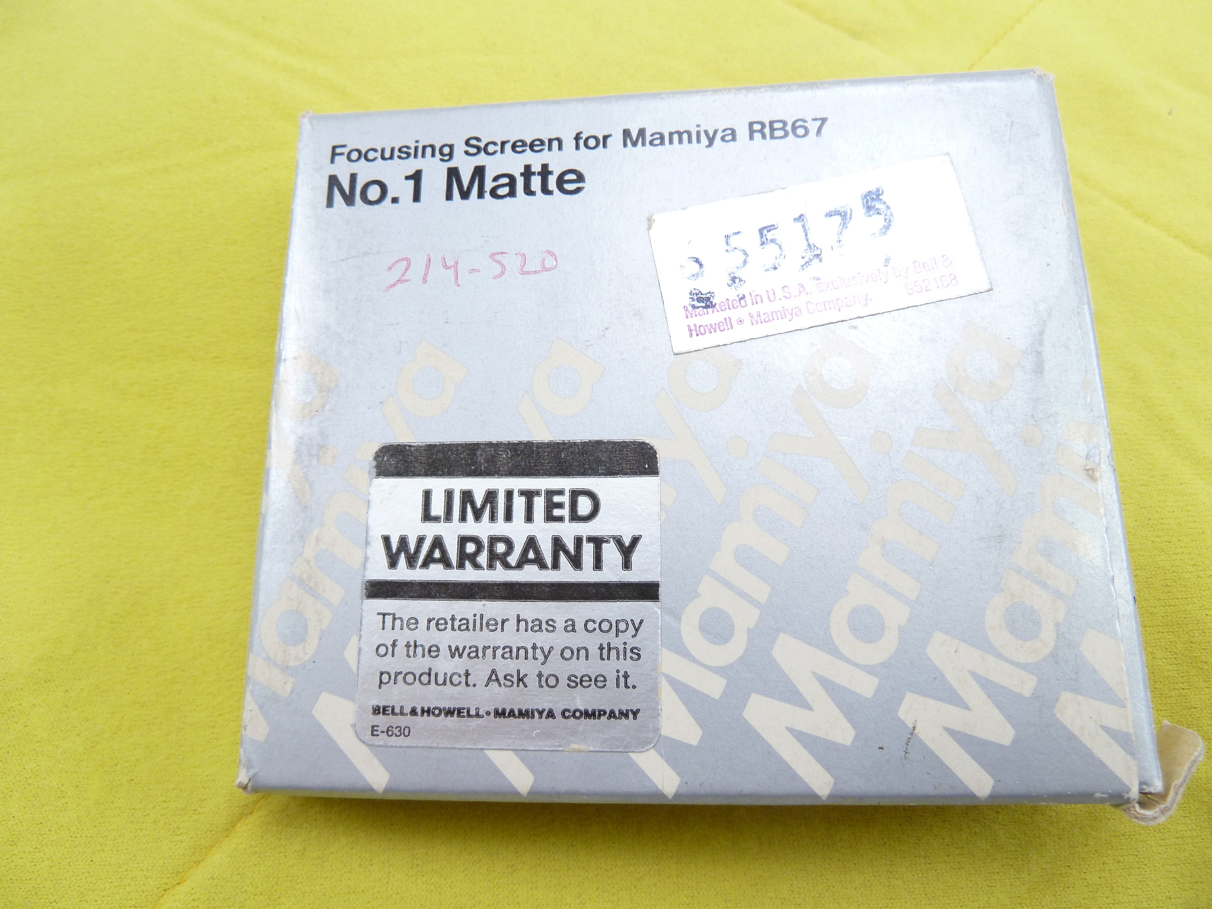 Mamiya RB Matte Focusing Screen