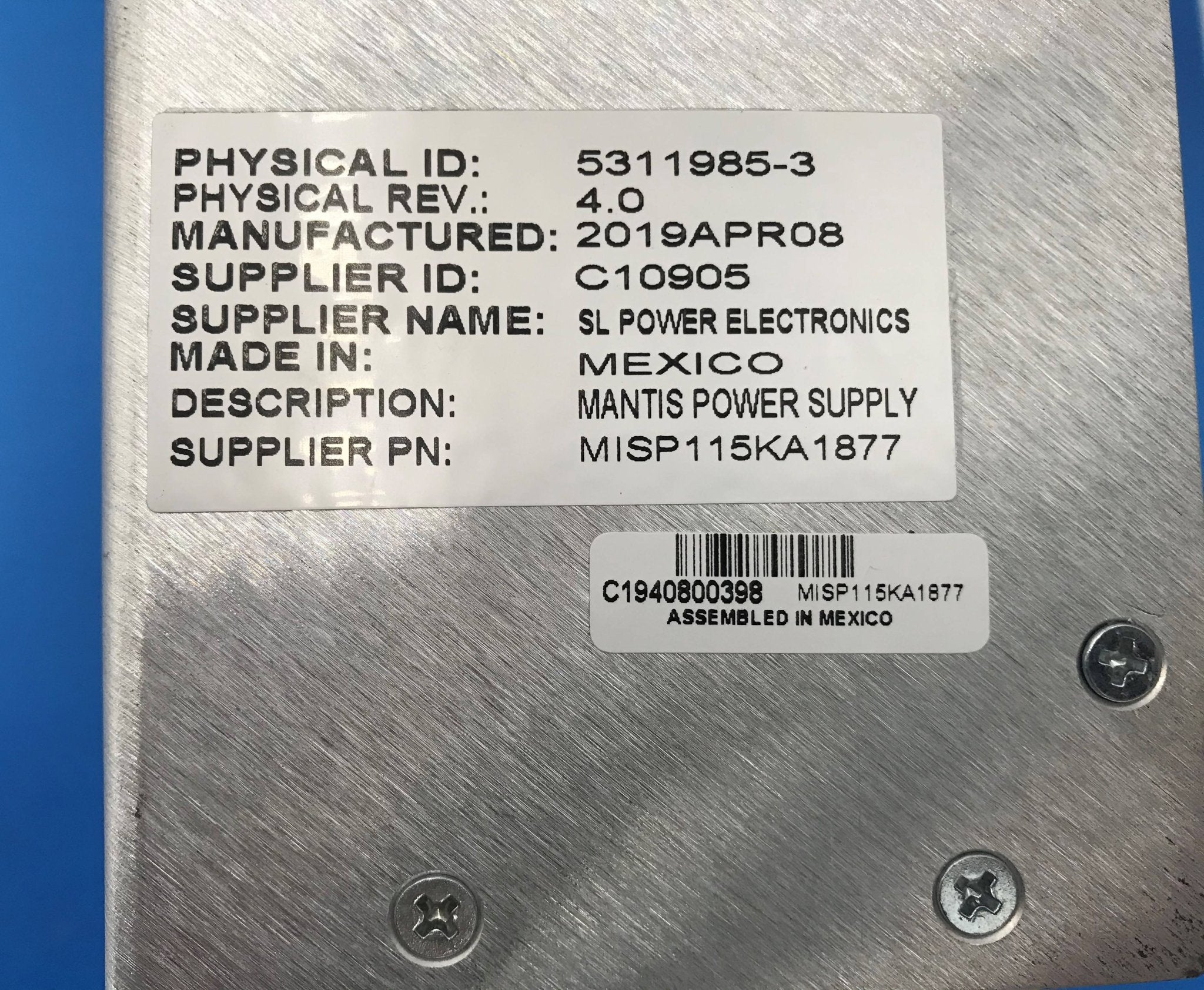 Mantis AC/DC Converter (5311985-3 GE/Optima XR220