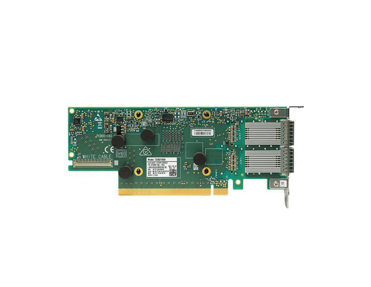 Mellanox MCX653106A-HDAL Network Adapter - Rear View | Alo Tech Solutions