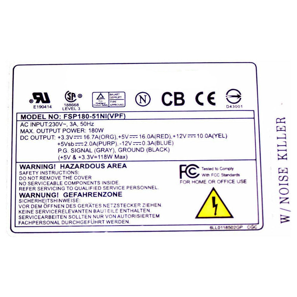 9PA1801100 180W SFX Power Supply | FSP180-51NI(VPF Power fuente