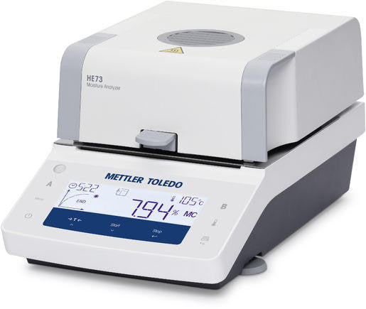 Mettler Toledo HE73 Moisture Analyzer, 71 g x 0.001 g-0.01 %, Halogen
