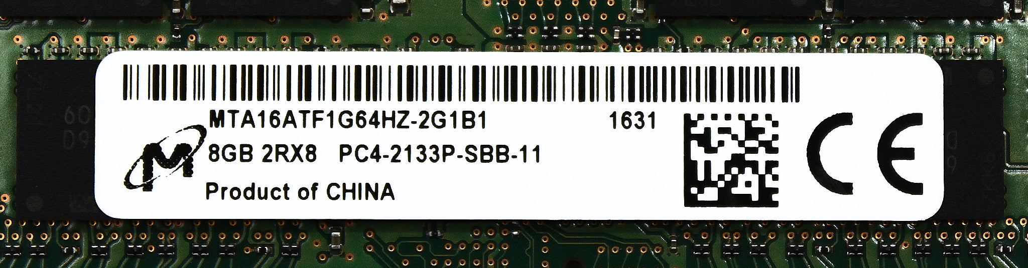 Micron MTA16ATF1G64HZ-2G1B1 8GB PC4-17000S DDR4-2133 2RX8 SODIM