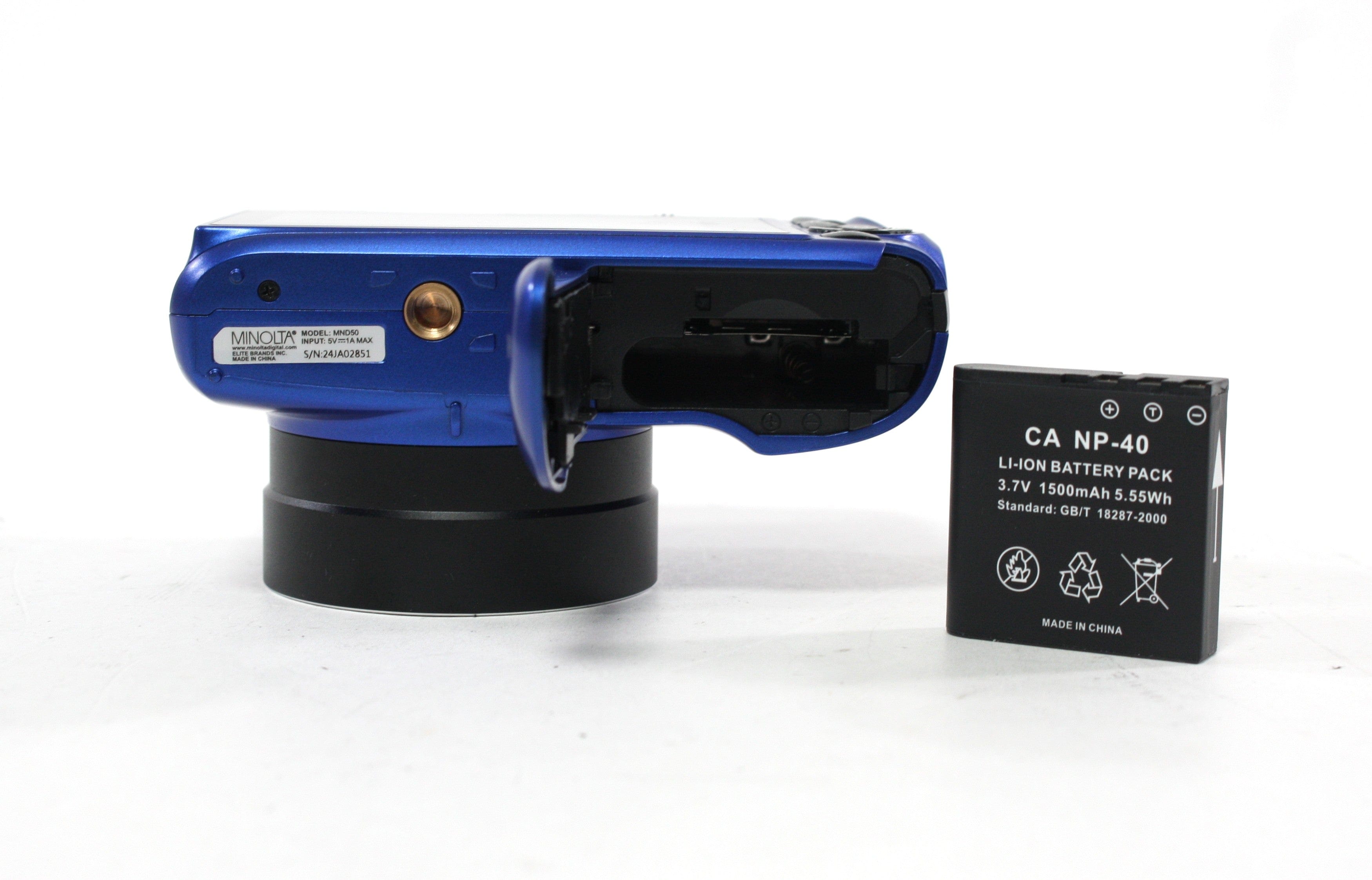 Minolta MND 50 Digital Point-and-Shoot Camera 16x Zoom 48.0mp (Blue)