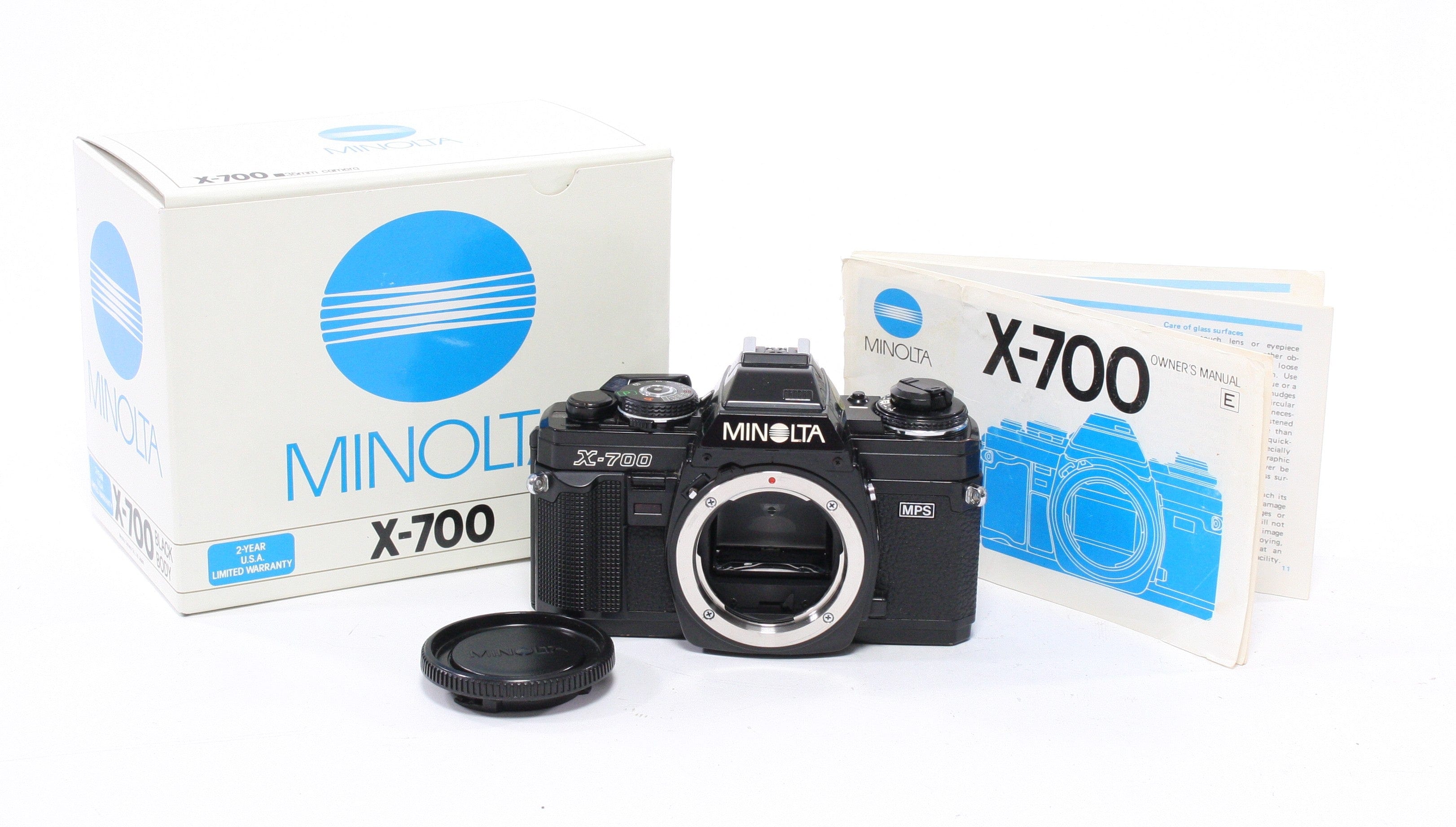 Minolta X-700 35mm SLR Camera with 45mm f/2 Rokkor-X Lens and Case