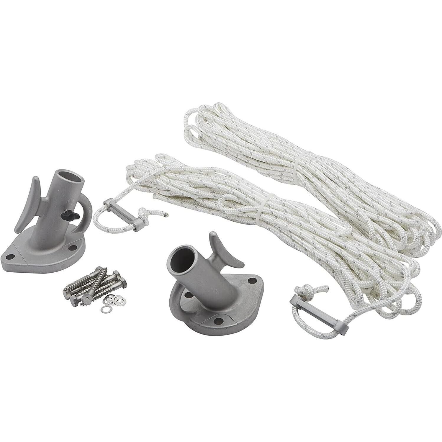 Seachoice DE3106S 79731 Mooring Whip 1 Pair Black, 8'