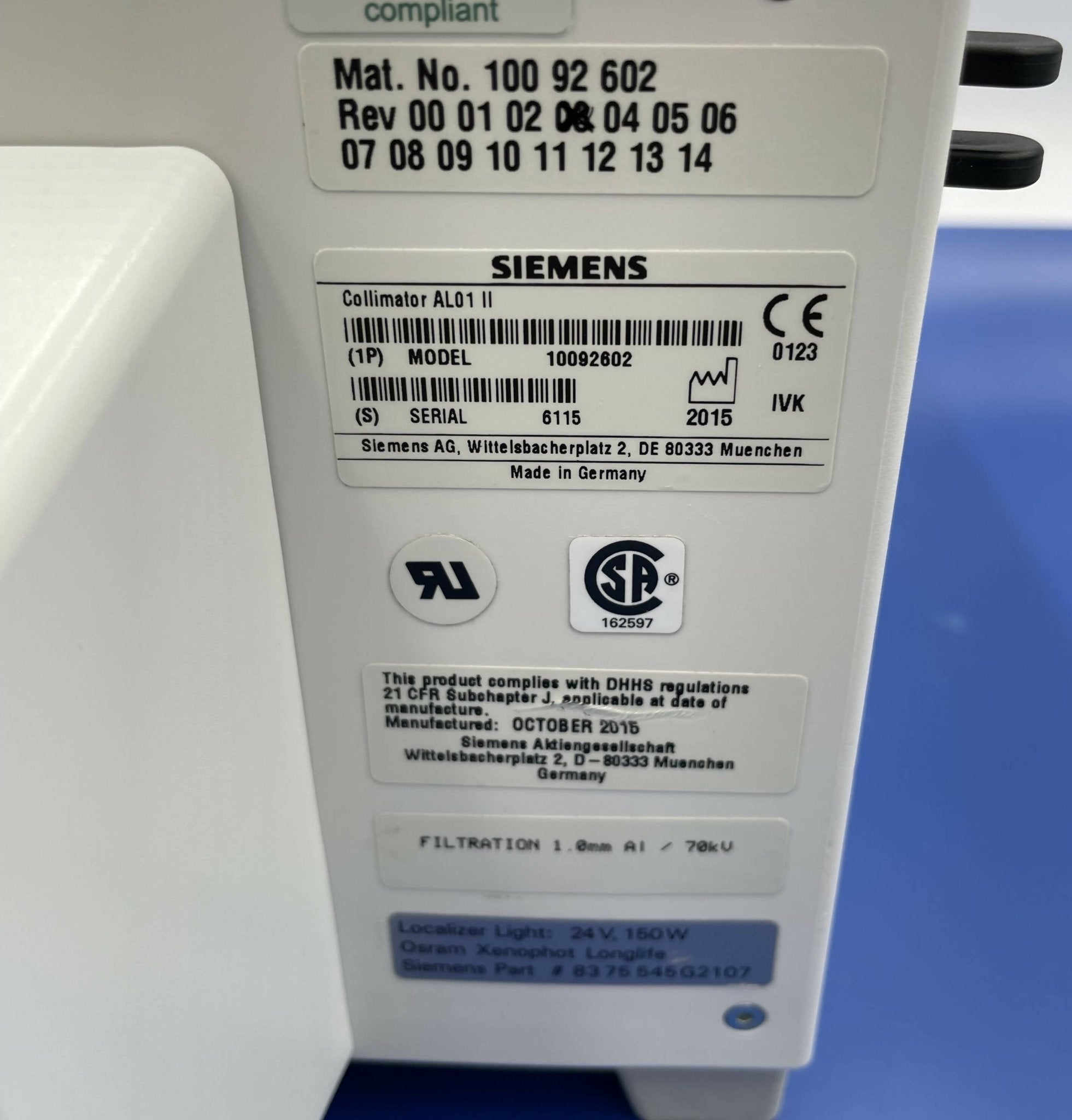 MULTILEAF C0LLIMATOR N PBL II (10092602 SIEMENS