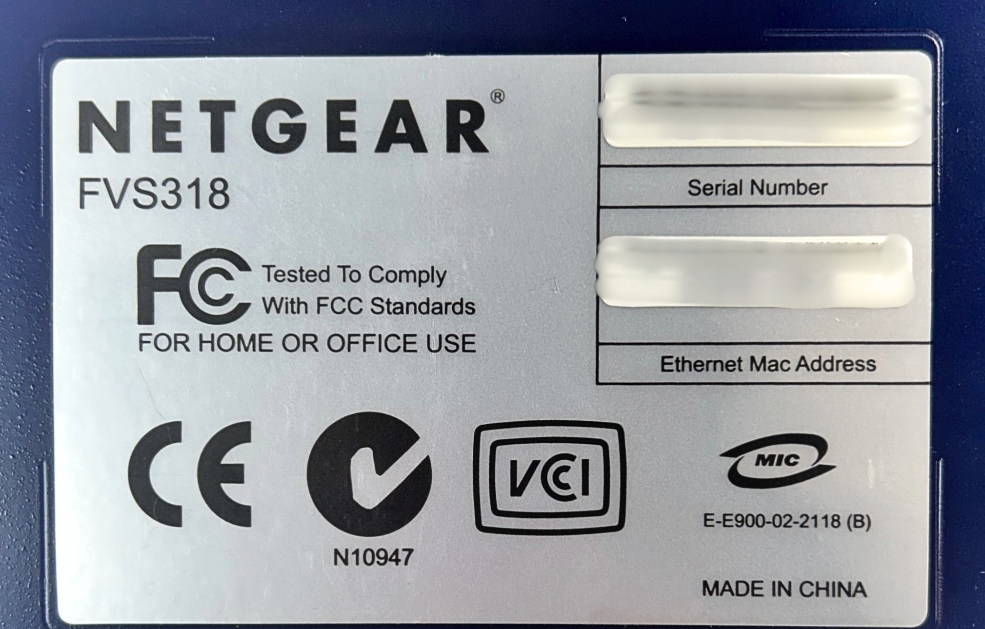 Netgear FVS318G ProSafe 8 Port Gigabit VPN Firewall