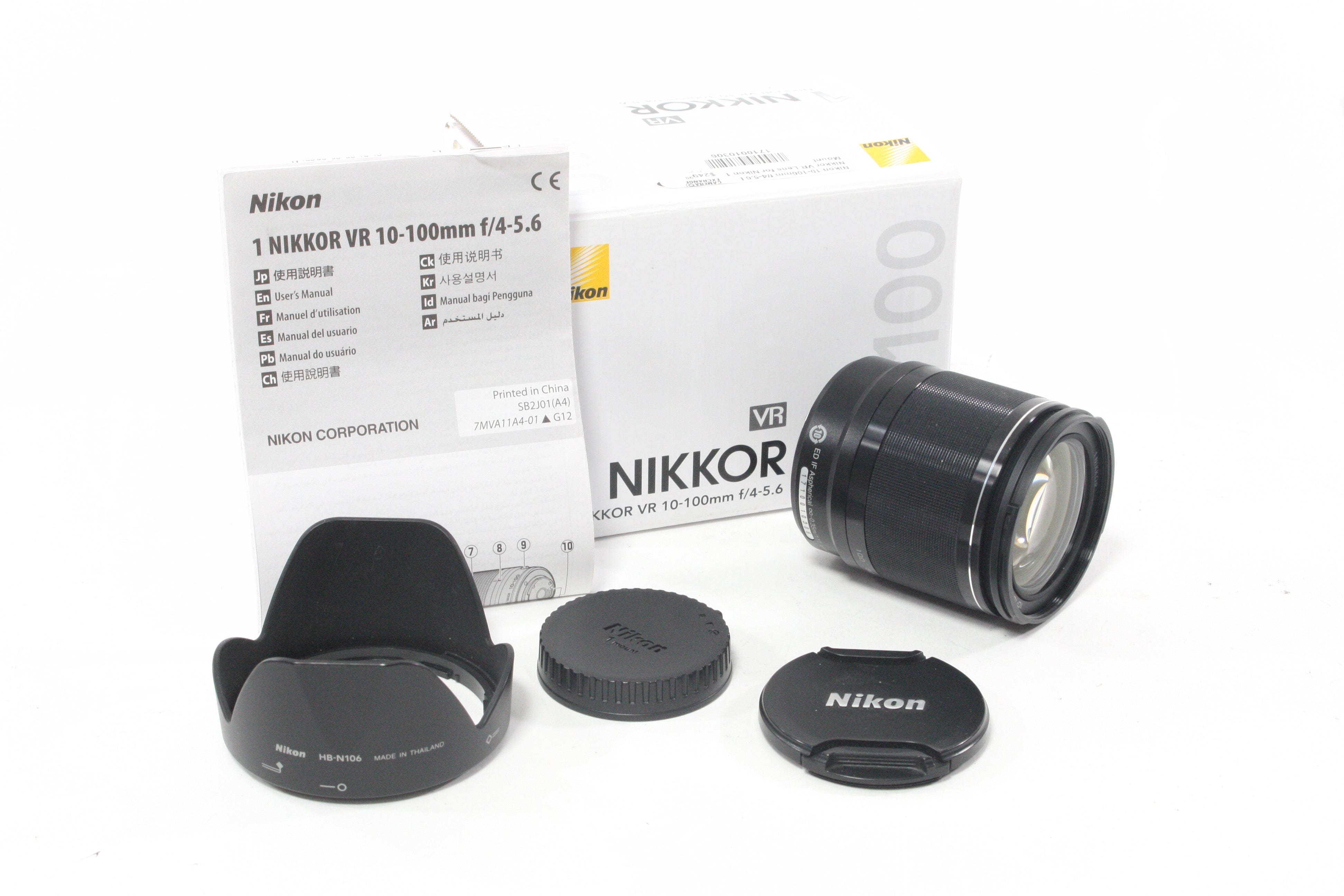 Nikon 10-100mm f/4-5.6 1 Nikkor VR Lens for Nikon 1 Mount