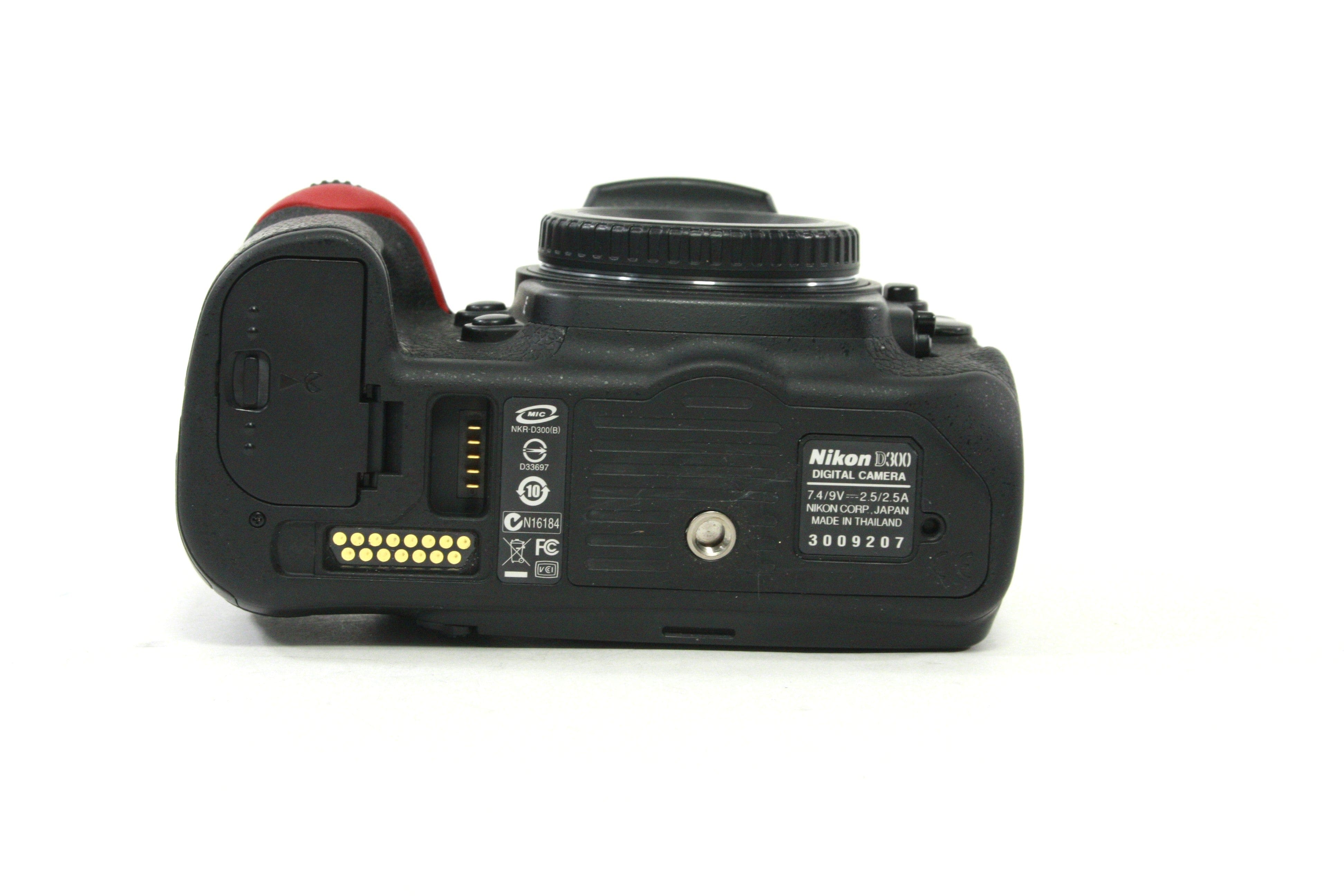 Nikon D300 Digital SLR w Nikon Grip and 2 AA Trays - Shutter Count 9,630