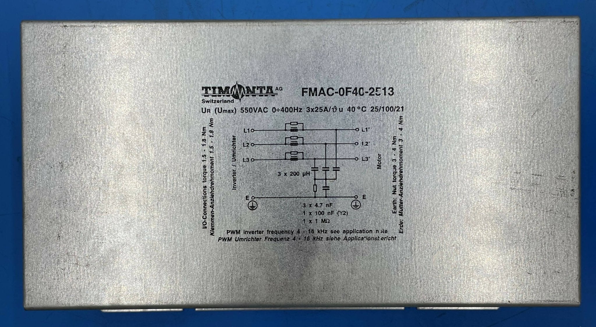 NOISE FILTER Z302 (03086824/FMAC-0F40-2513 Siemens