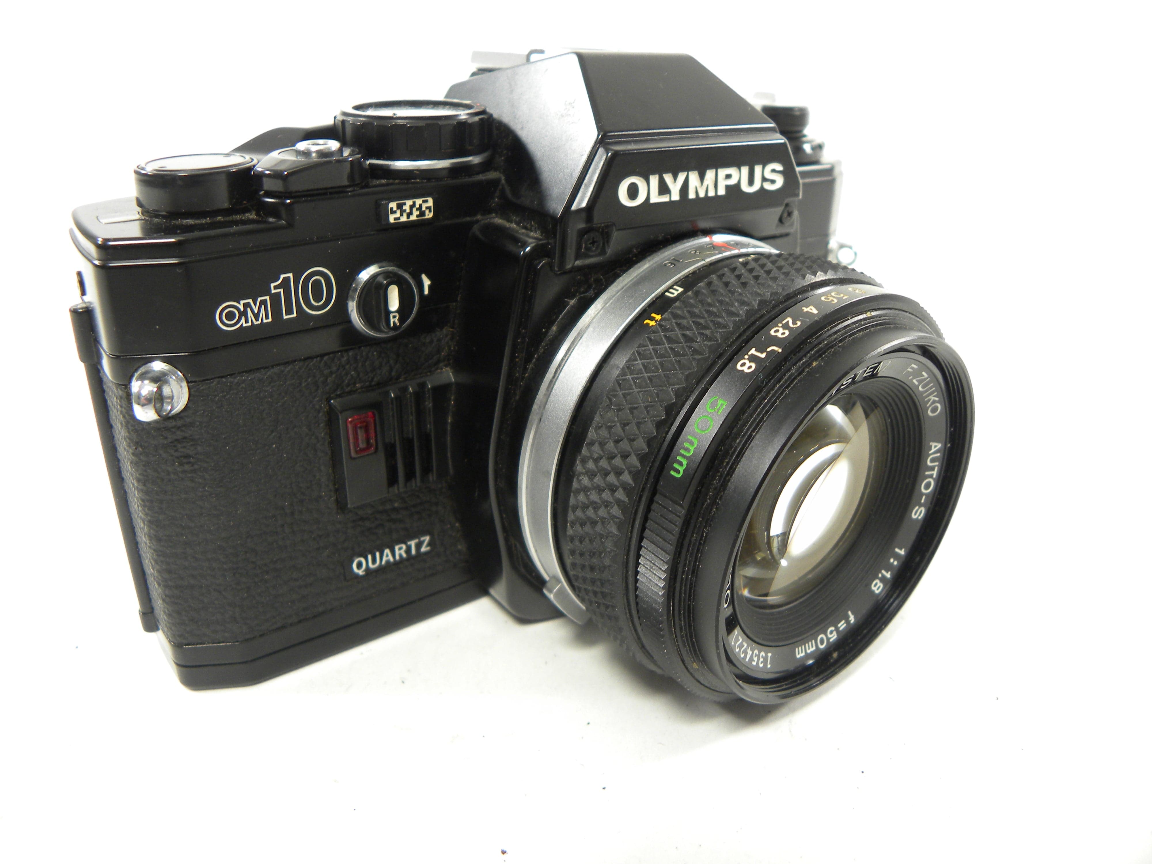 Olympus OM-10 35mm SLR (Black) w/F. Zuiko Auto-S 50mm f1.8