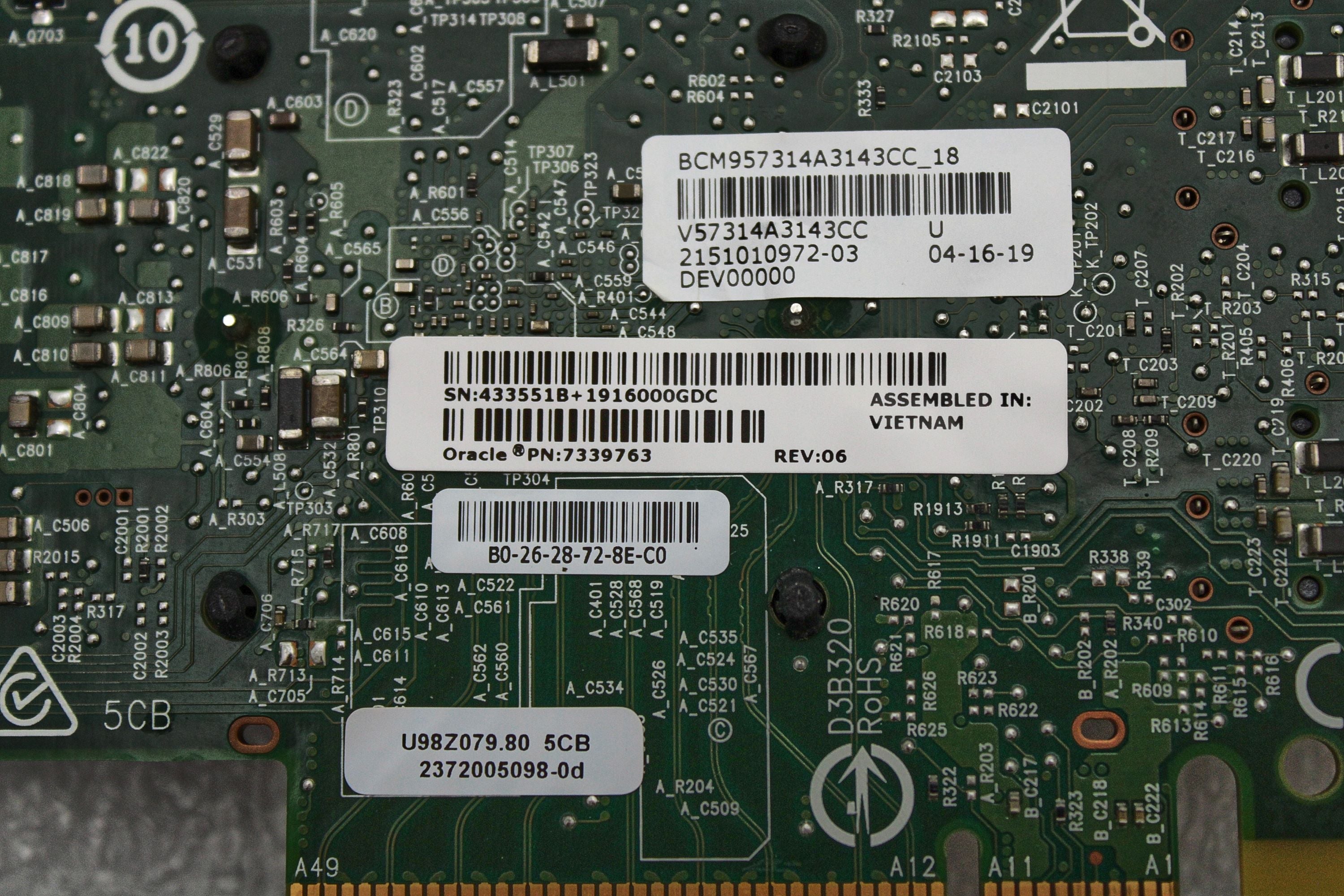 Oracle 7339763 DUAL 10/25GB ETHERNET CARD