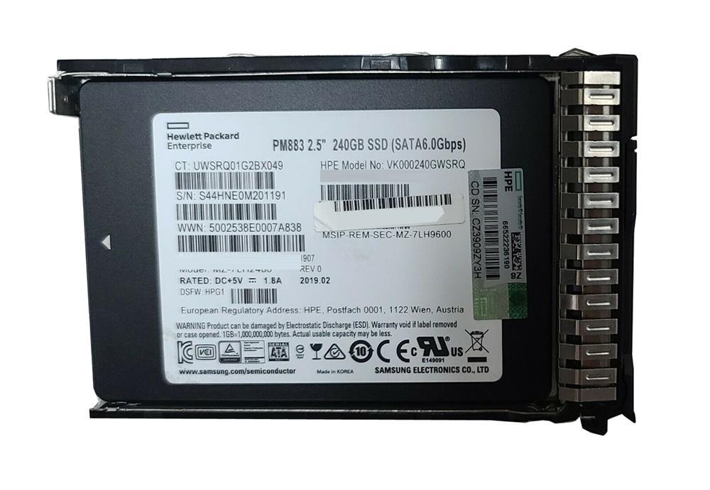P04573-001 HPE 240GB SATA 6Gbps Read Intensive SFF DS 2.5-Inch Solid State Drive with Smart Carrier
